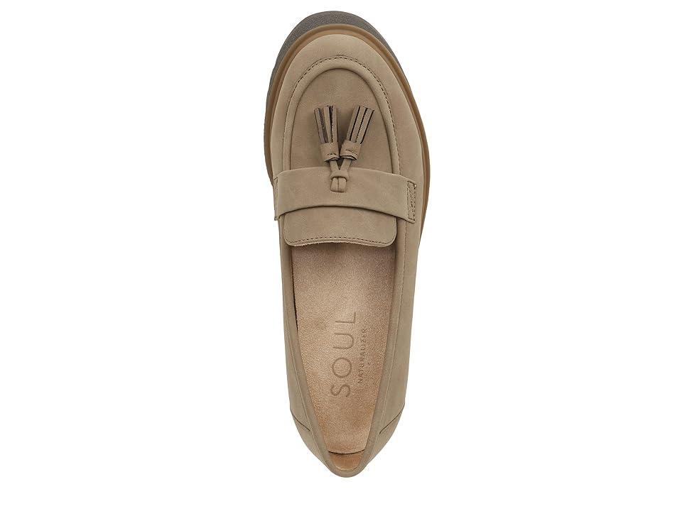 SOUL Naturalizer Josie Womens Platform Slip-on Loafers Brown Gray Product Image