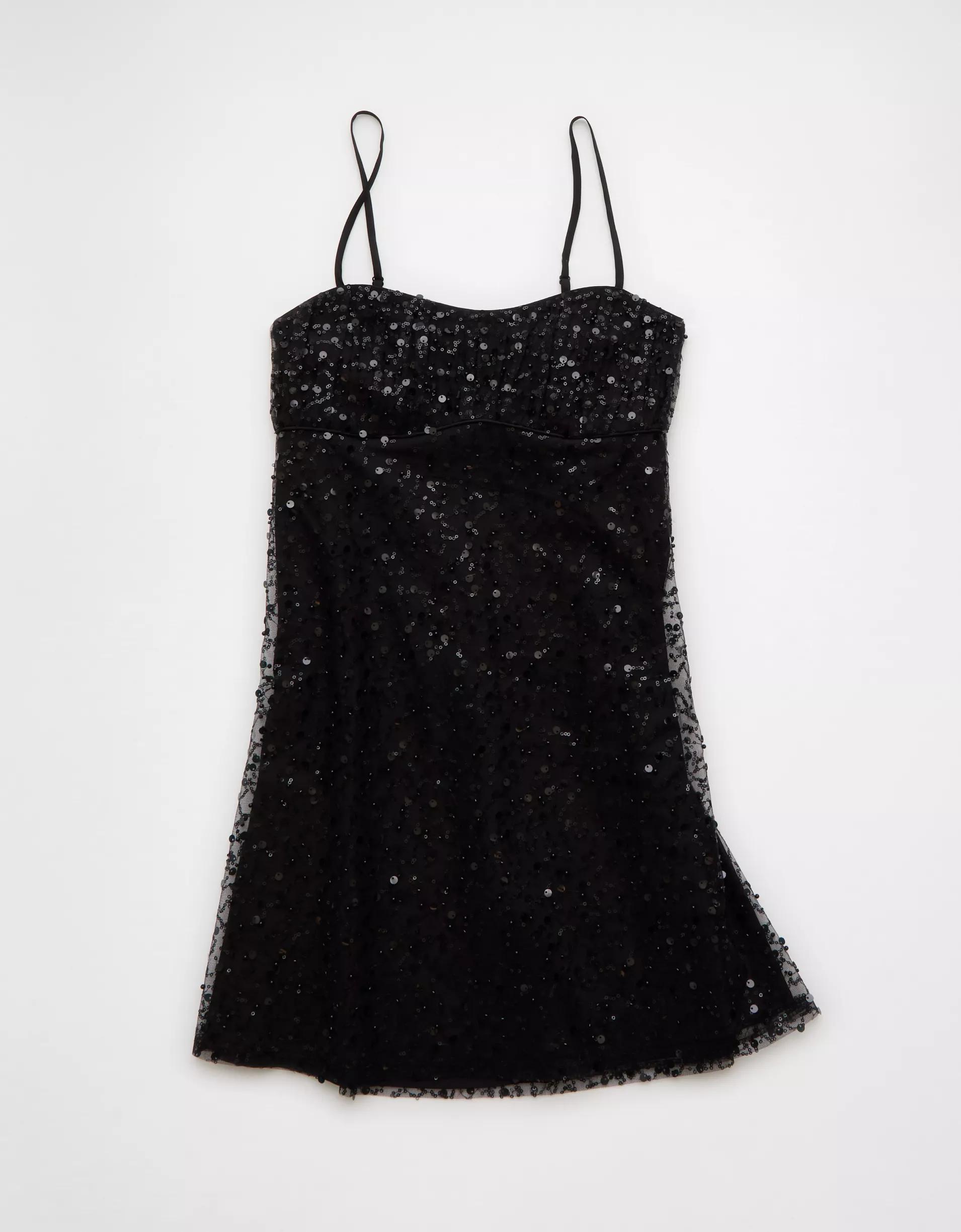 AE Satin Sweetheart Mini Slip Dress Product Image