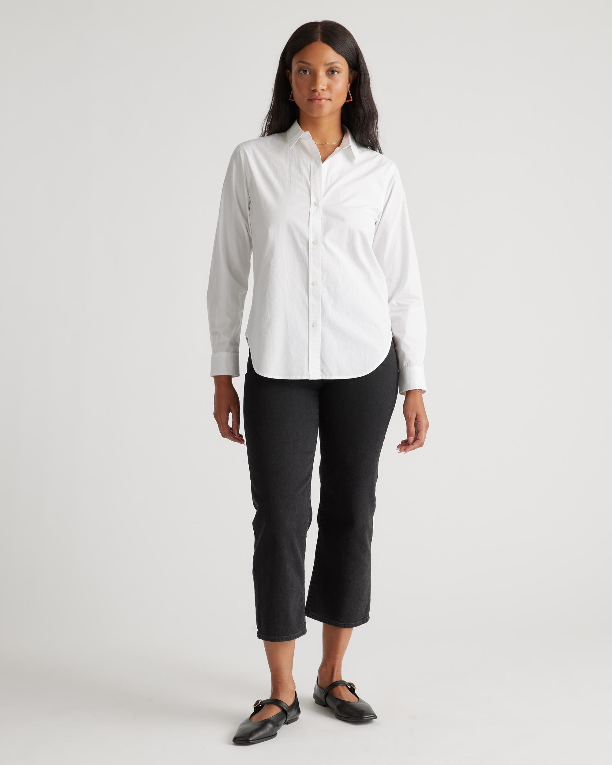 Quince | Women's Poplin Long Sleeve Shirt Organic Cotton Product Image