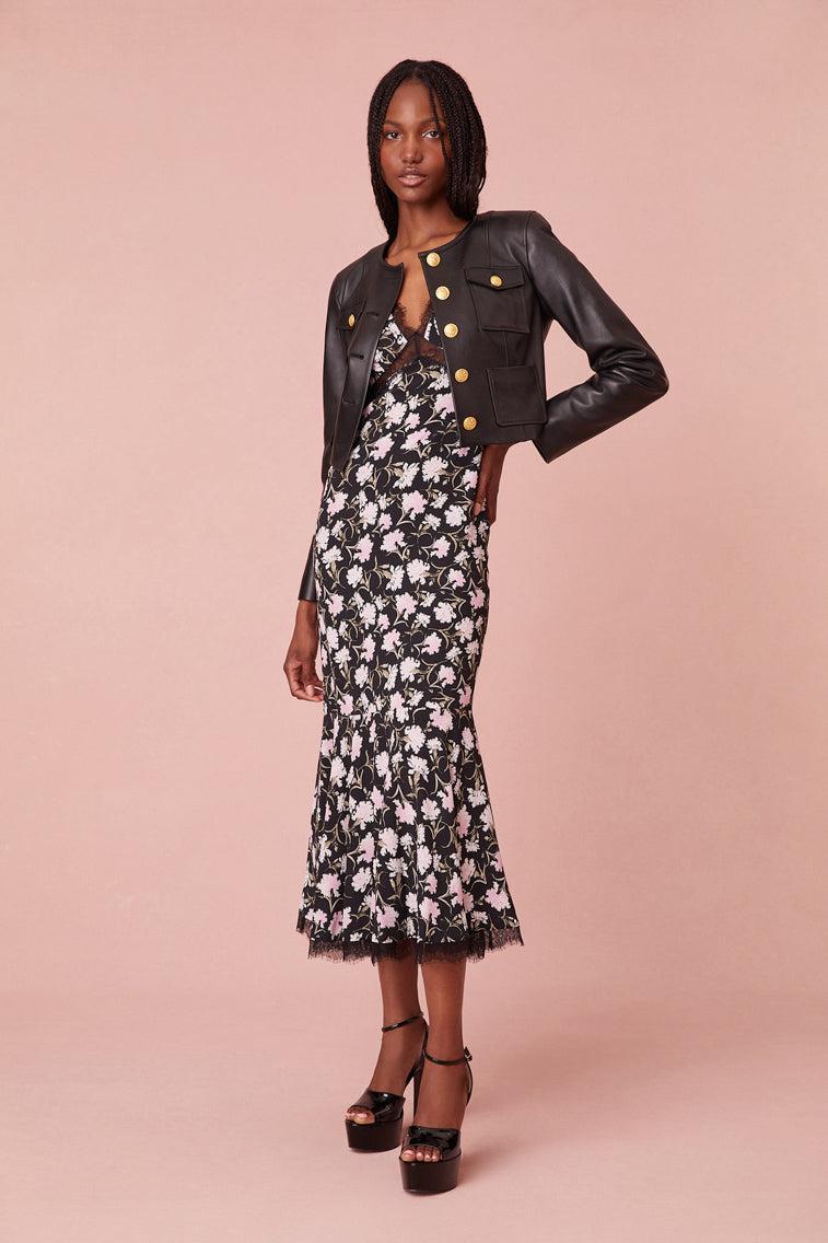 Aurelle Floral Lace Midi Dress Product Image