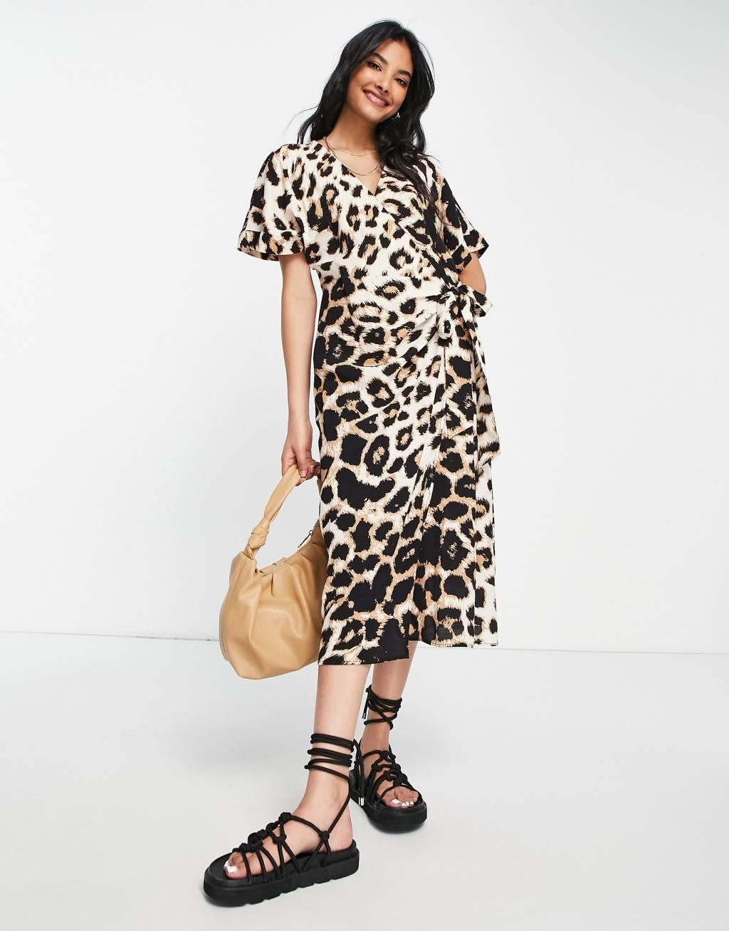 Vero Moda Aware wrap midi dress Product Image