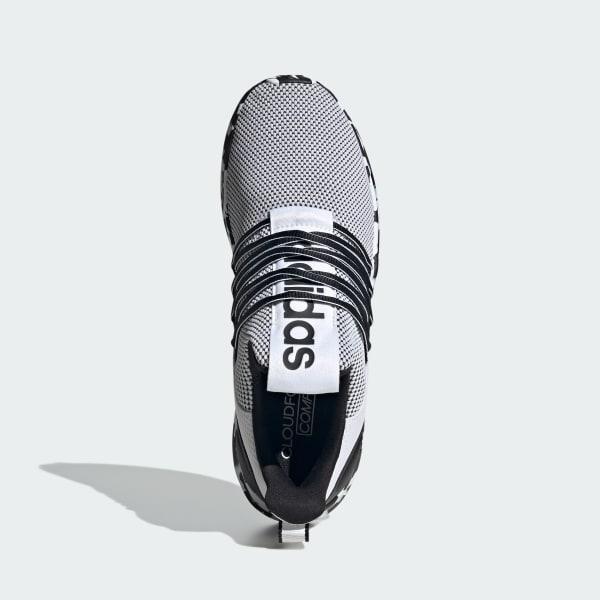 adidas Lite Racer Adapt 7.0 Men's Running Shoes, White Black Product Image
