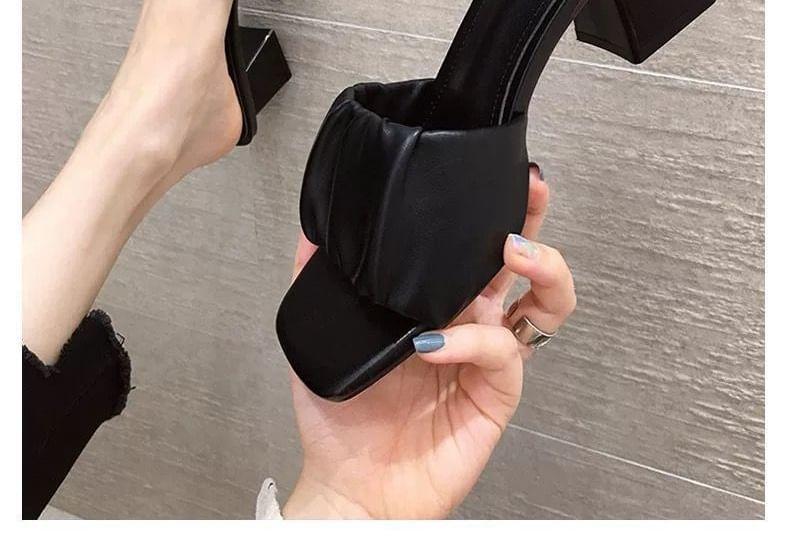 Block Heel Slide Sandals Product Image