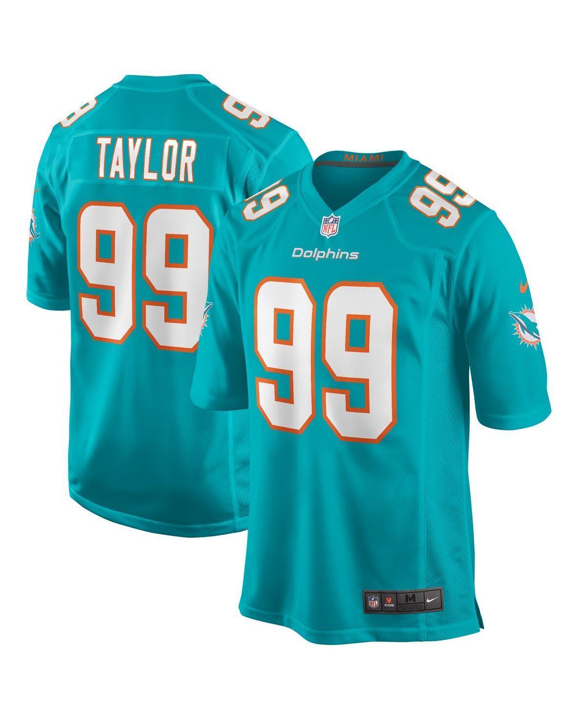 Men's Nike Bob Griese Aqua Miami Dolphins Game Retired Player Jersey, Size: 2XL, Turquoise A Product Image