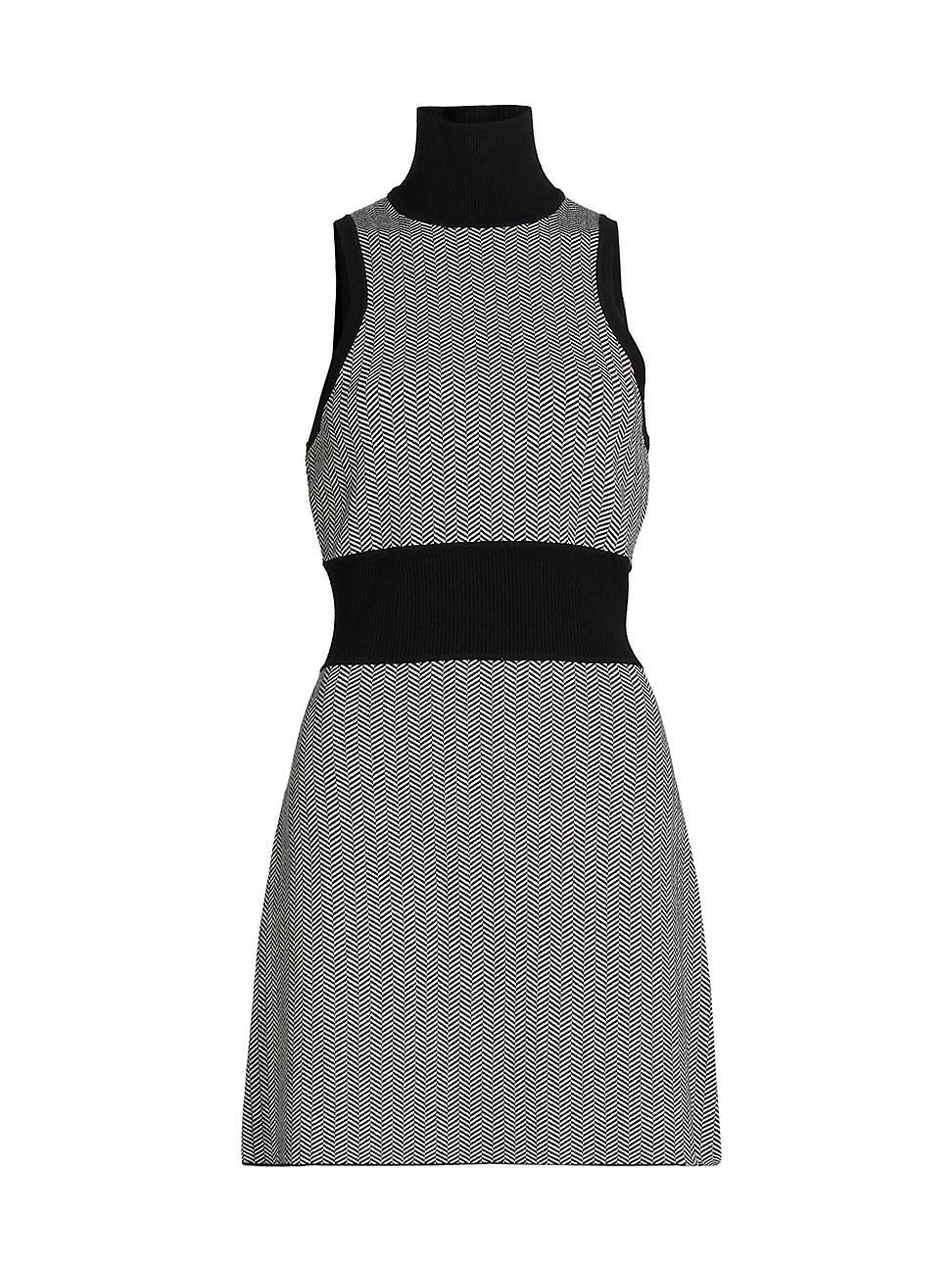 Womens Shelby Herringbone Mock Turtleneck Dress Product Image
