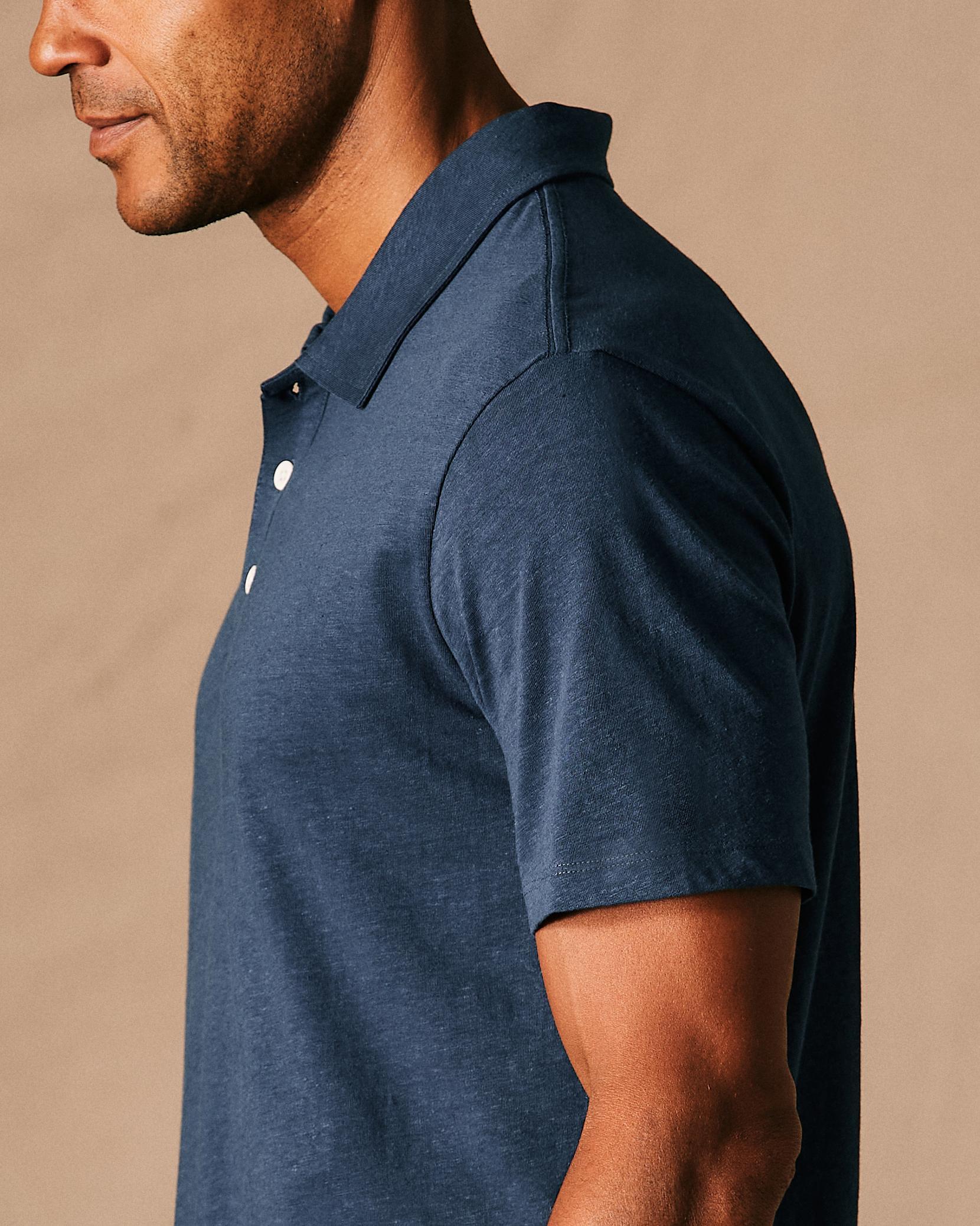 Cotton Hemp Polo Shirt Product Image