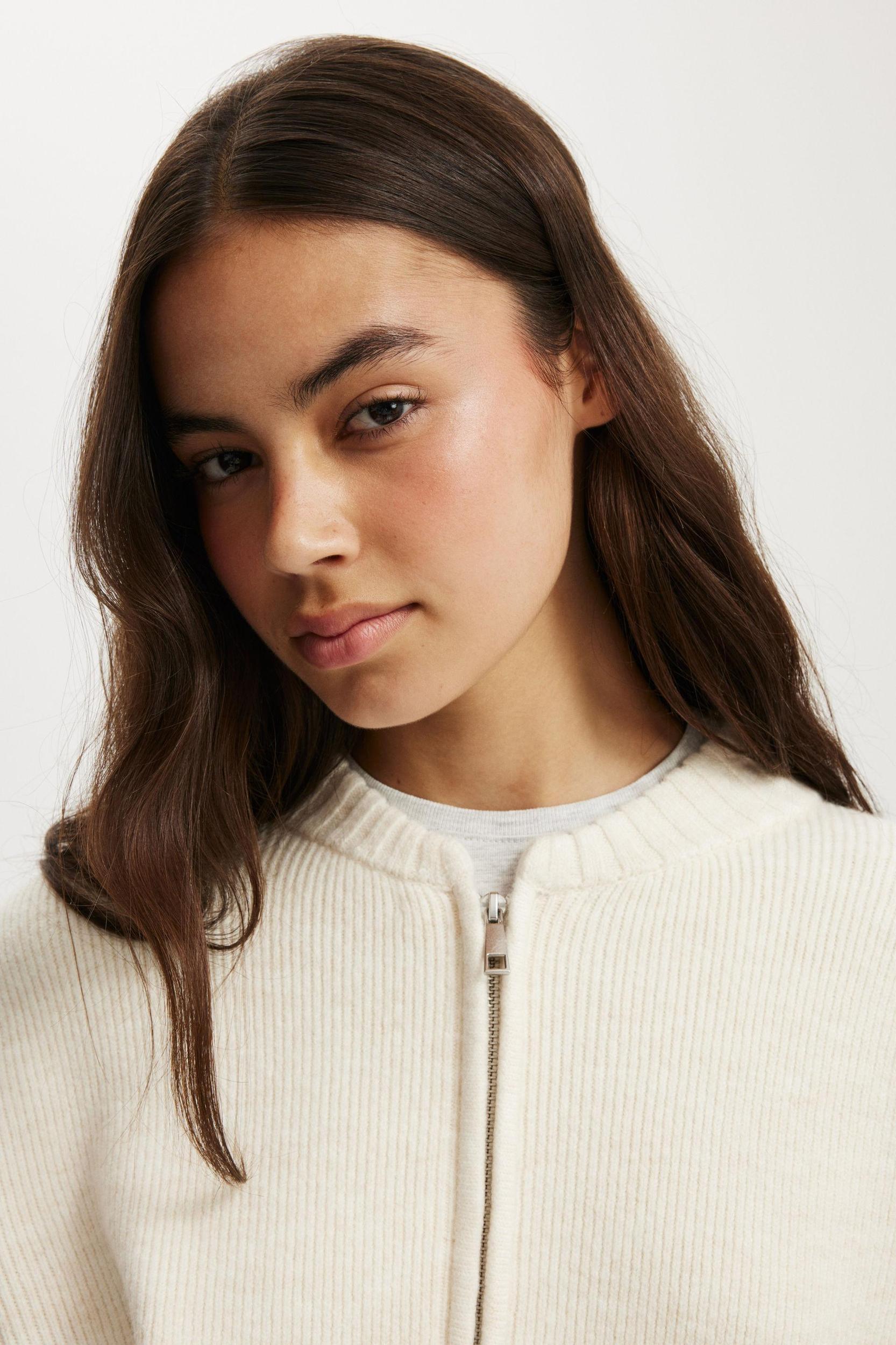 Luxe Zip Through Knit Bomber Product Image