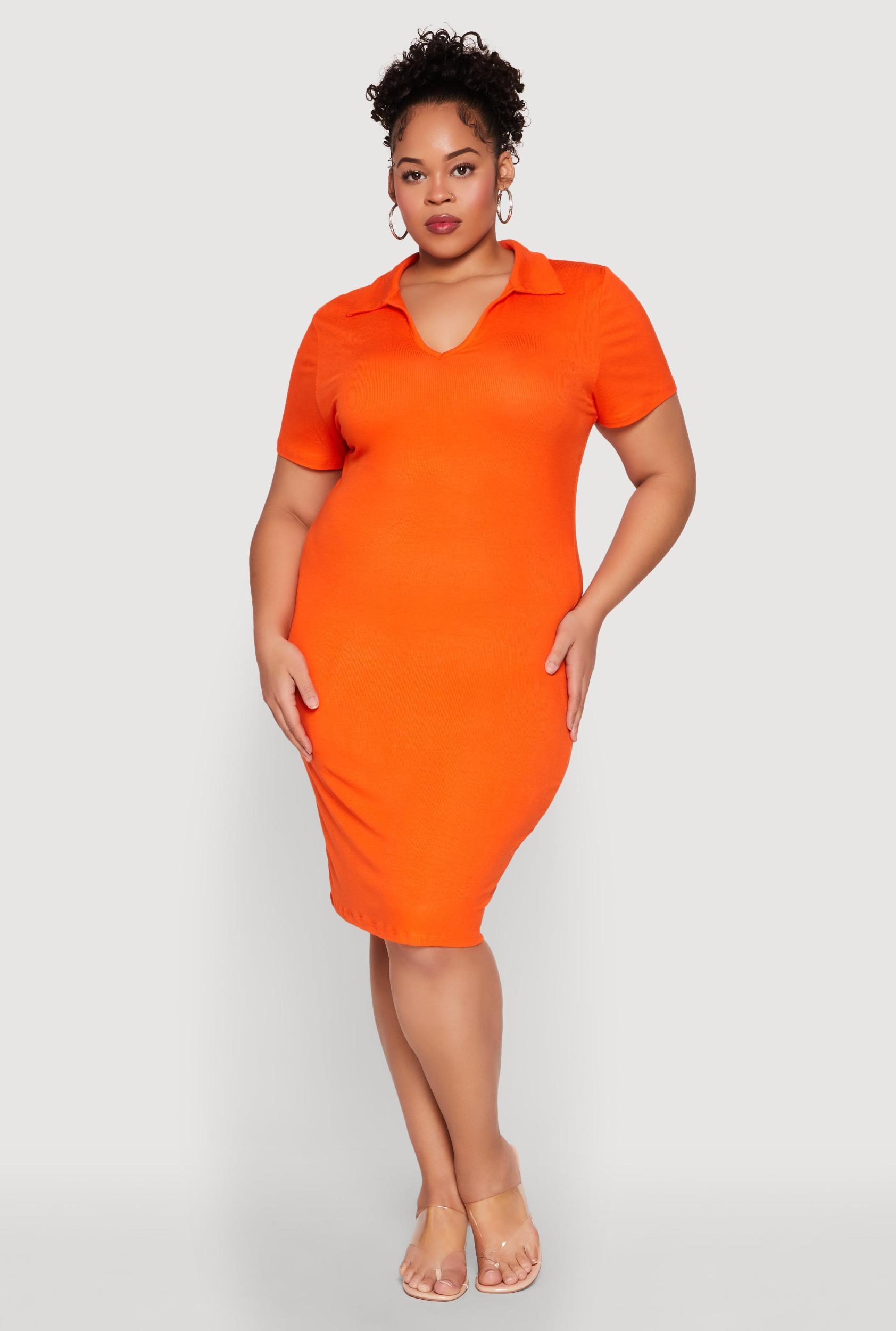 Womens Plus Size Johnny Collar Polo Dress Product Image
