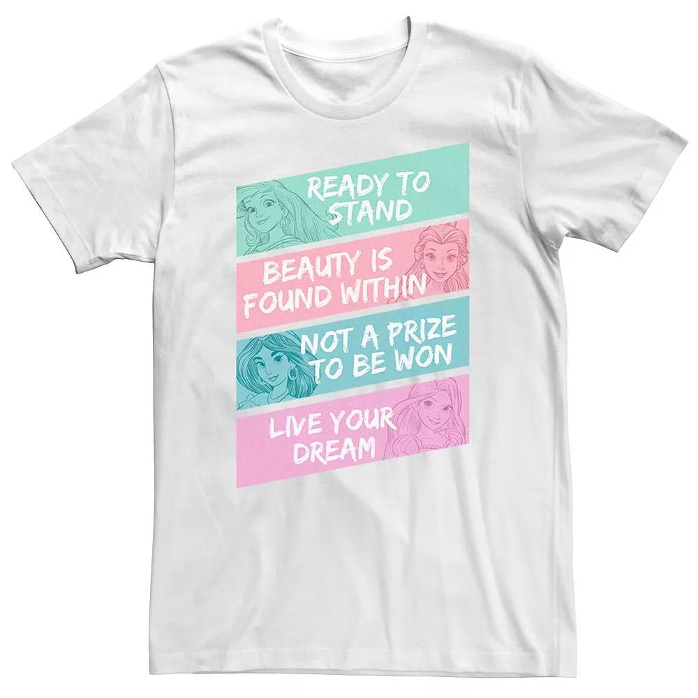 Disney Princess Men's Inspirational Panels Graphic Tee, Size: Large, White Product Image