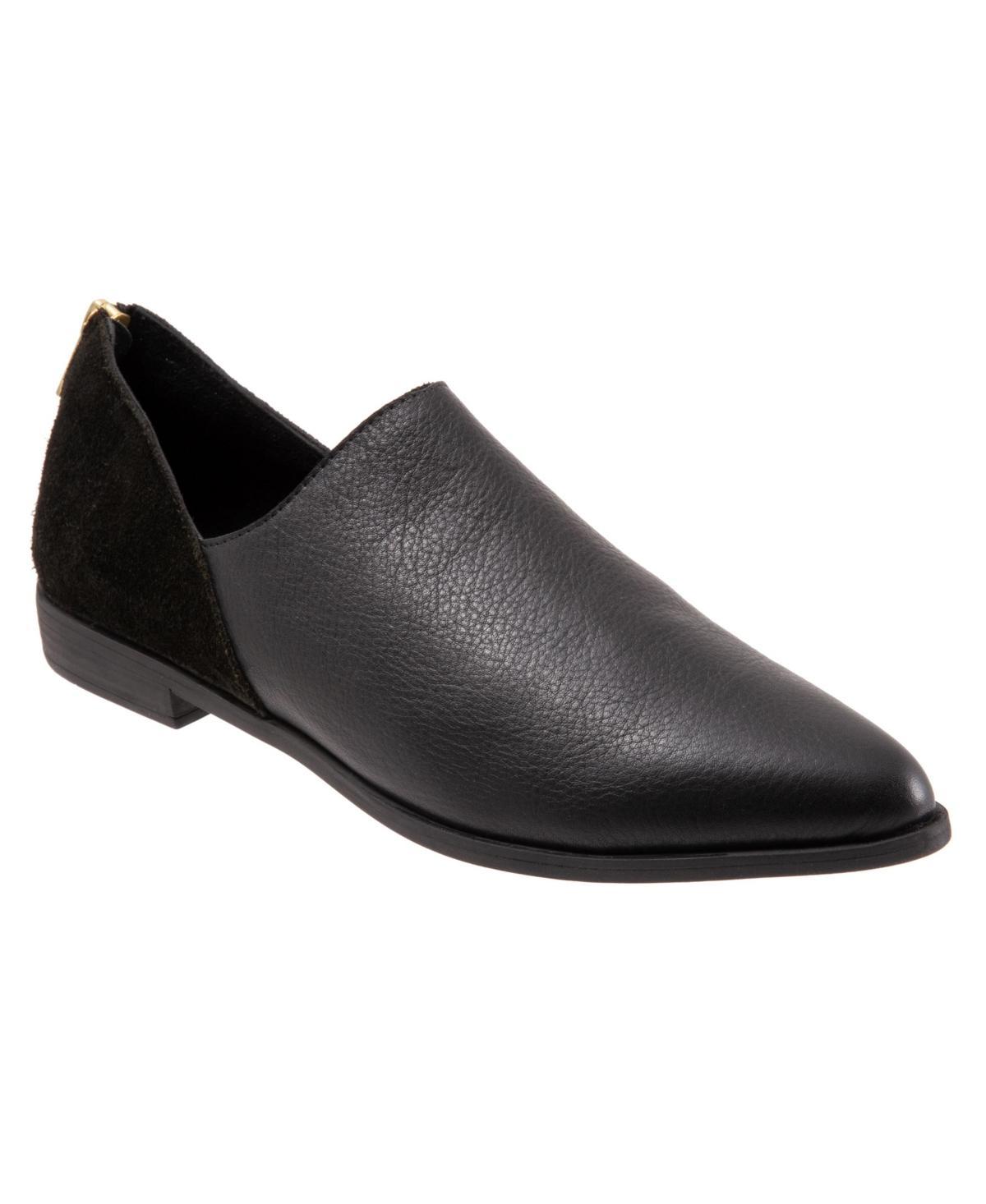 Bueno Beau Leather and Suede Back Zip Loafers Product Image