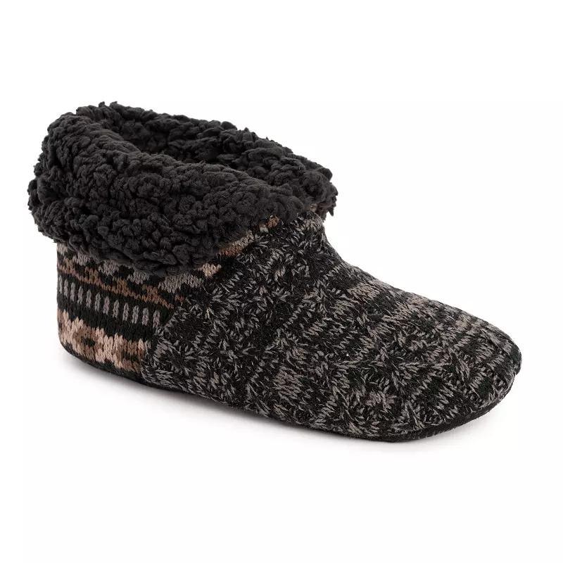 Men's MUK LUKS Foldover Sherpa Boot Slippers, Size: Small-Medium, Blue Product Image