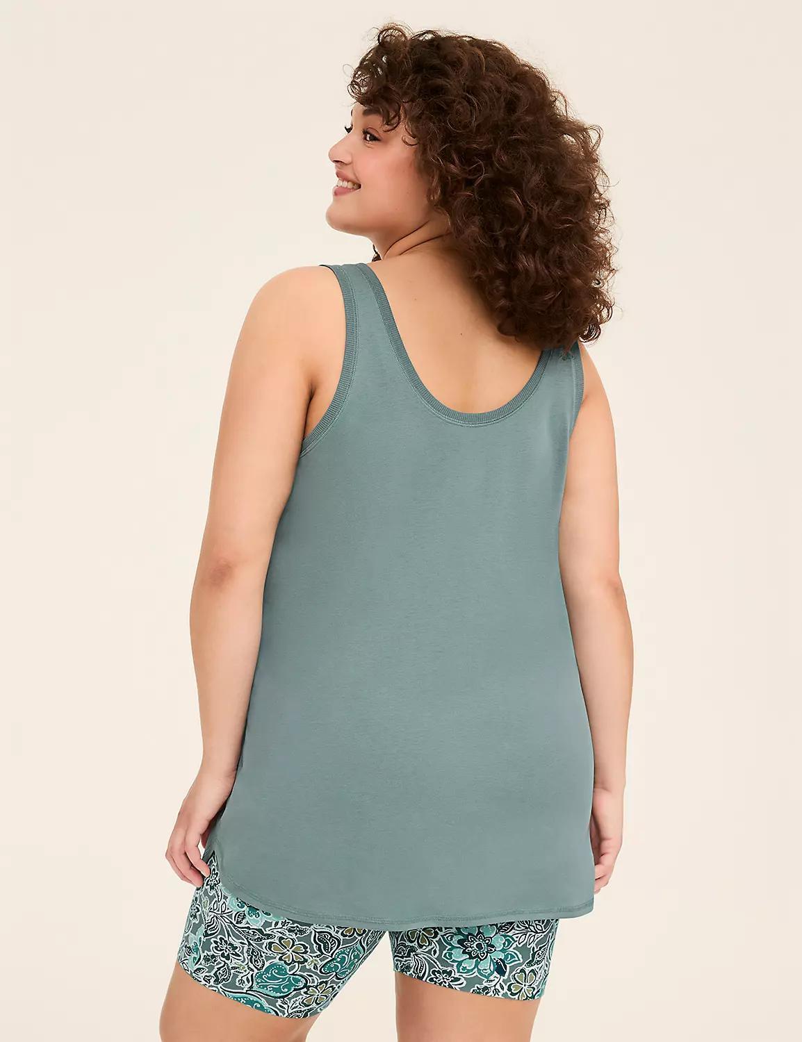 Comfy Cotton Henley Tunic & Bike Short PJ Set Product Image