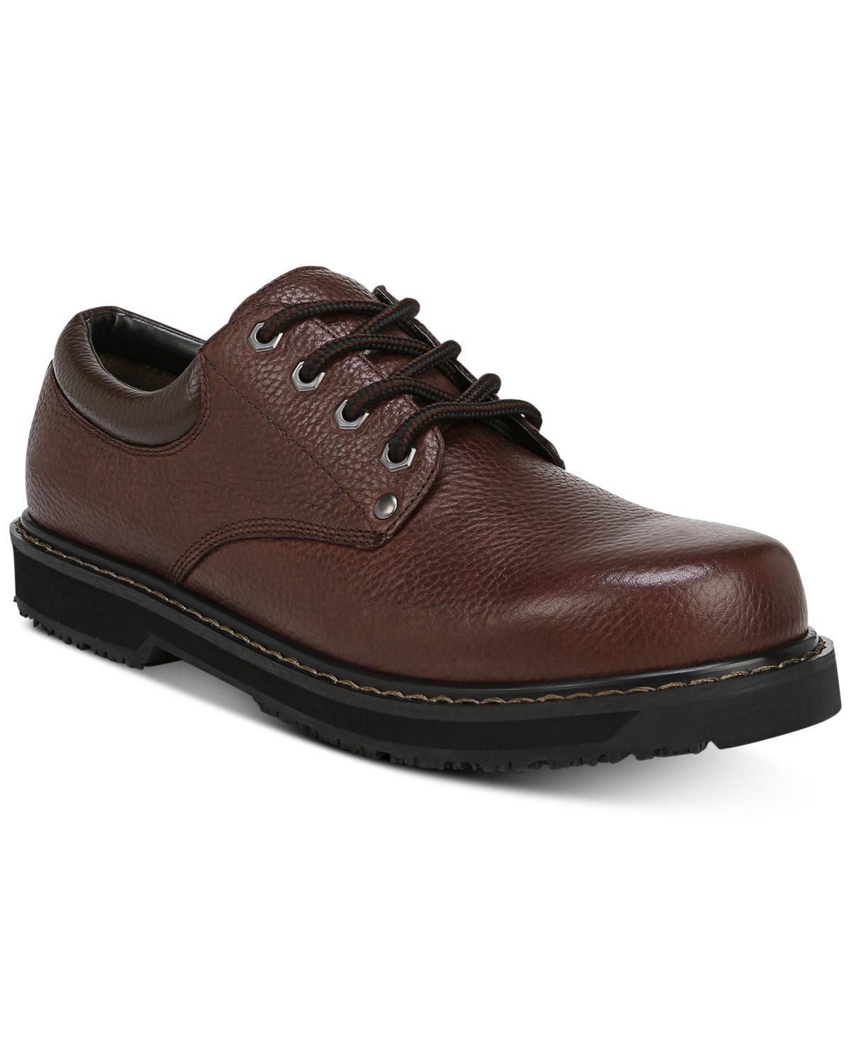 Dr. Scholl's Harrington Men's Slip-Resistant Work Oxford's, Size: 10.5 Wide, Brown Product Image
