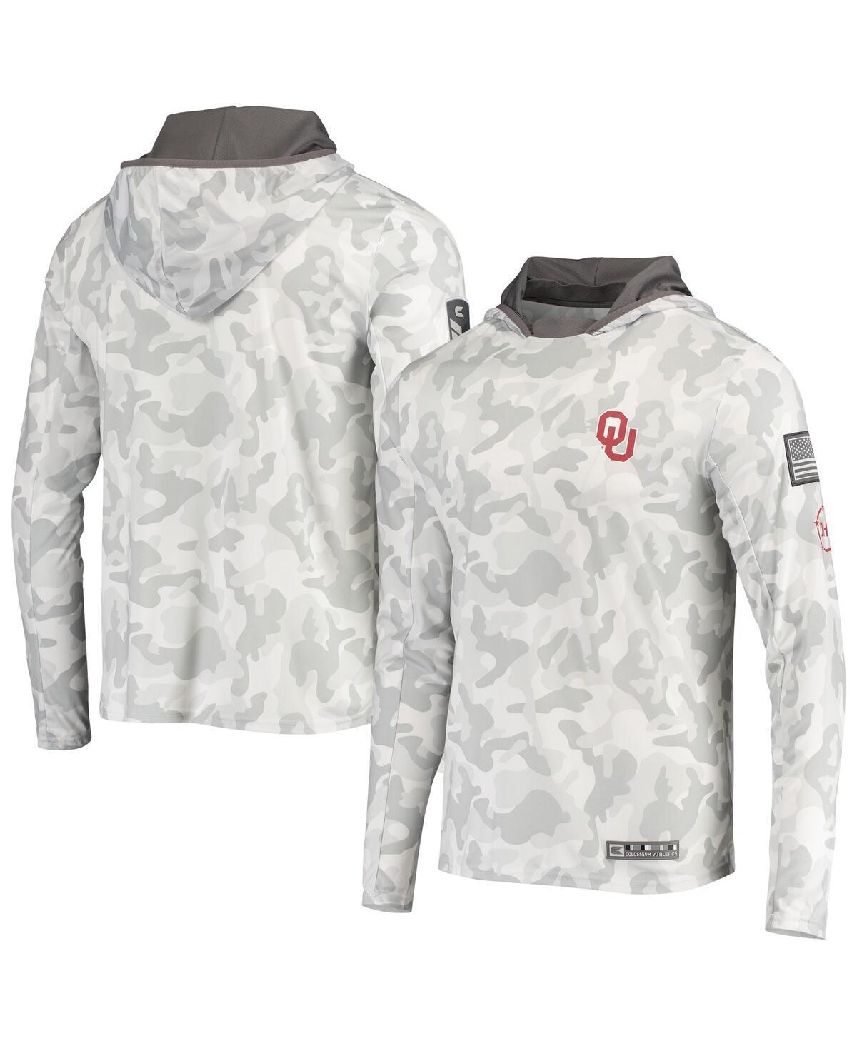 Men's Colosseum Arctic Camo Oklahoma Sooners OHT Military Appreciation Long Sleeve Hoodie Top, Size: 2XL, Team Product Image