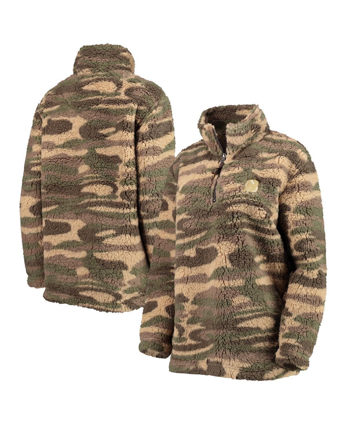 Women's G-III Sports by Carl Banks Camo New York Rangers Sherpa Quarter-Zip Jacket, Size: Large, Ran Green Product Image