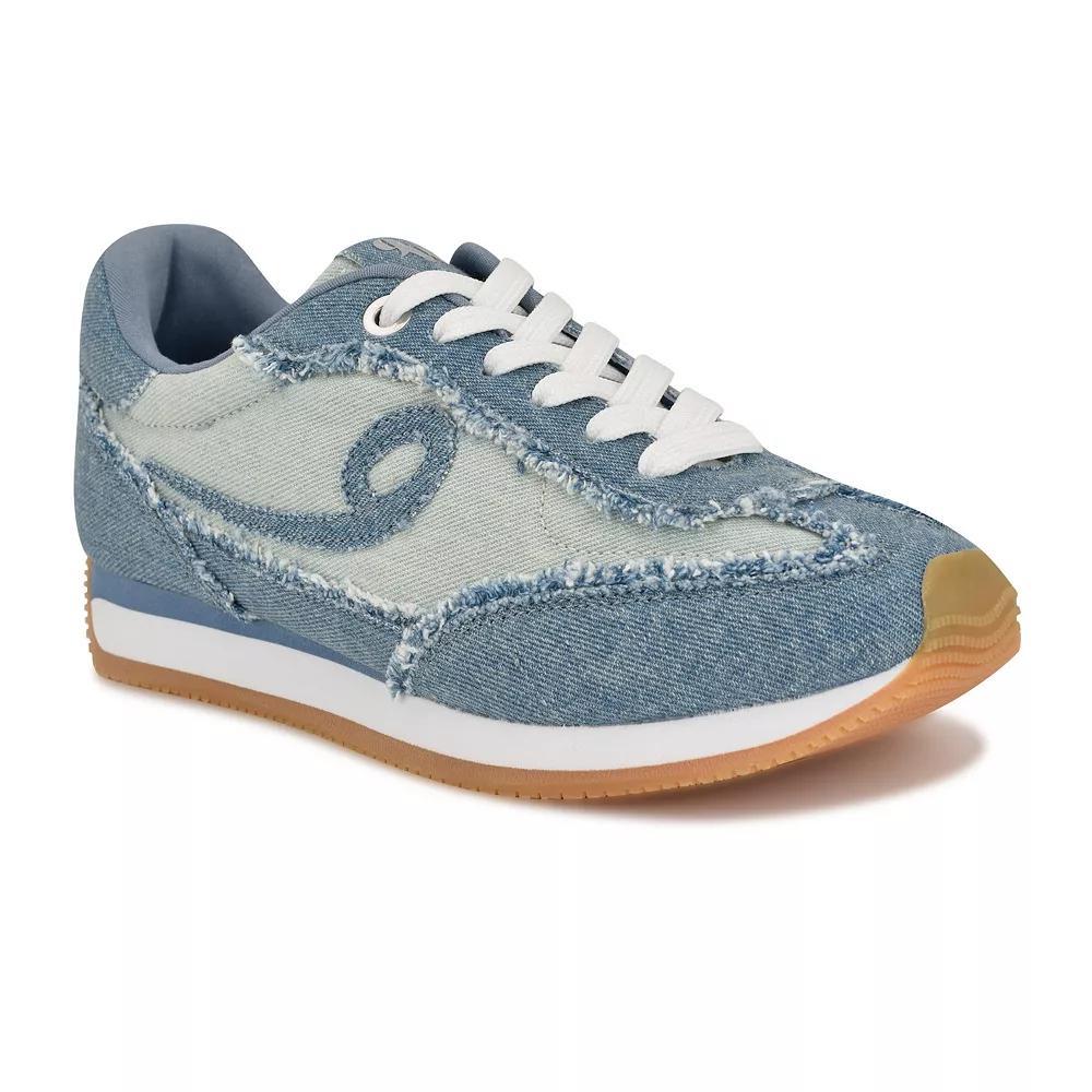 Nine West Fivo Women's Casual Lace-Up Round Toe Sneakers, Size: 10, Dark Blue Blue Product Image