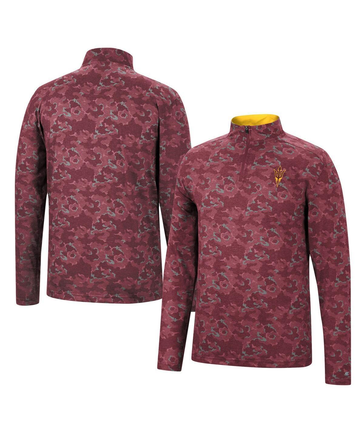 Men's Colosseum Maroon Arizona State Sun Devils Tivo Quarter-Zip Jacket, Size: XL, Red Product Image