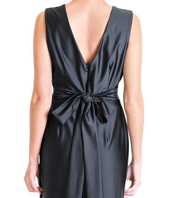 Julia Jordan Stretch V-Neck Sleeveless Long Dress Product Image