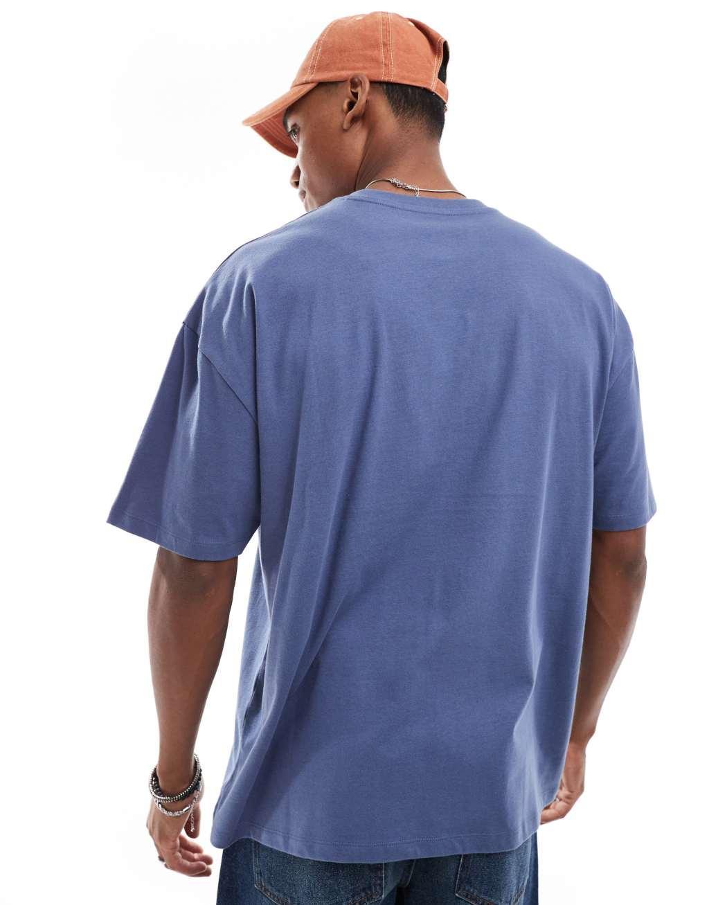 ASOS DESIGN essential oversized t-shirt in blue Product Image