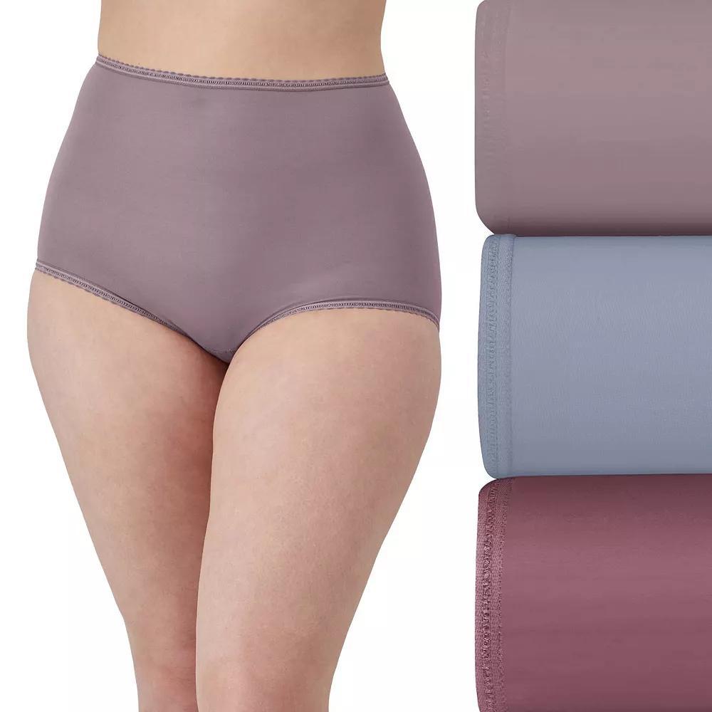 Bali Skimp Skamp 3-Pack Brief Underwear DFA633, Women's, Size: 7, Pink Glass Blue Product Image