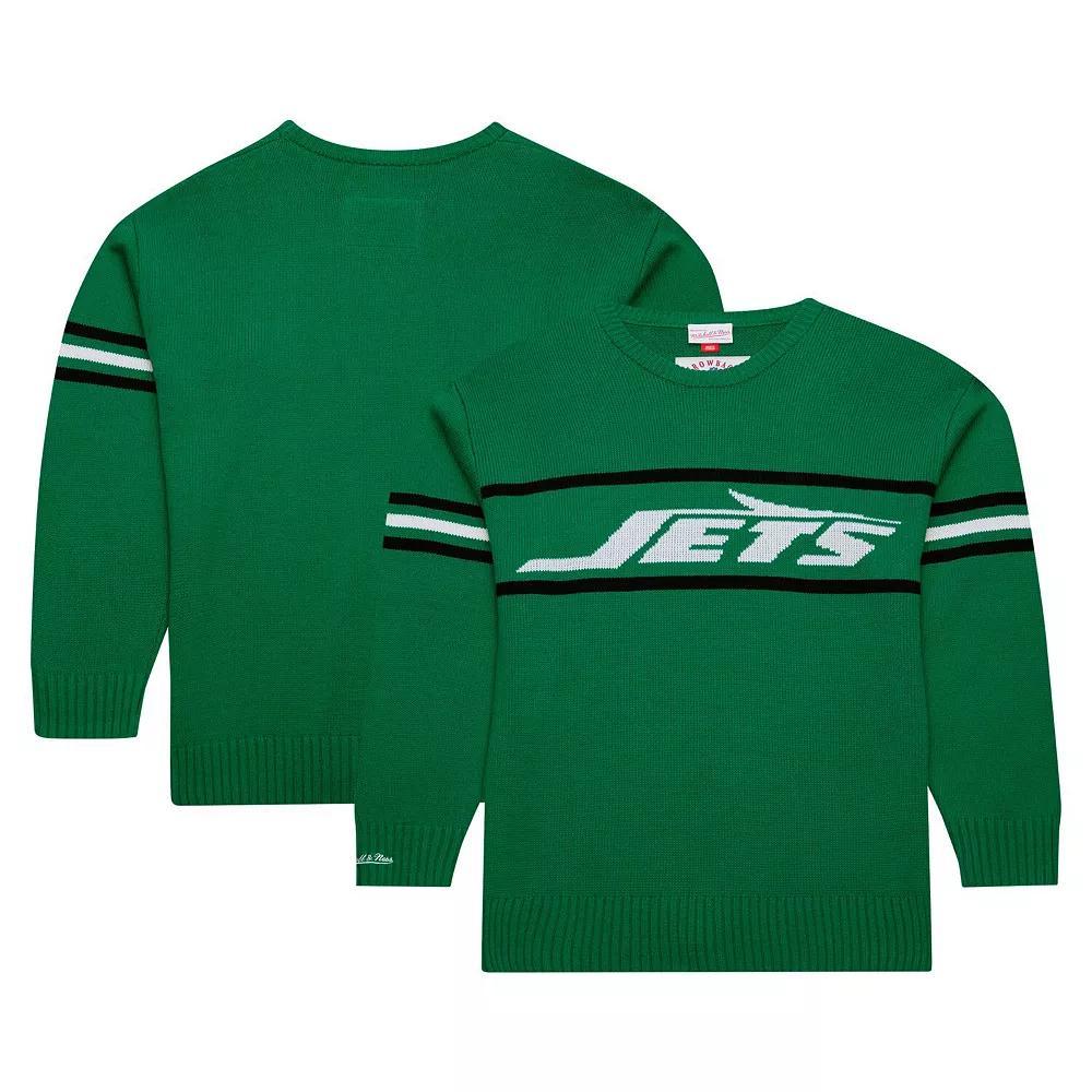 Men's Mitchell & Ness Green New York Jets Throwback 1984 Pullover Sweater, Size: 3XL Product Image