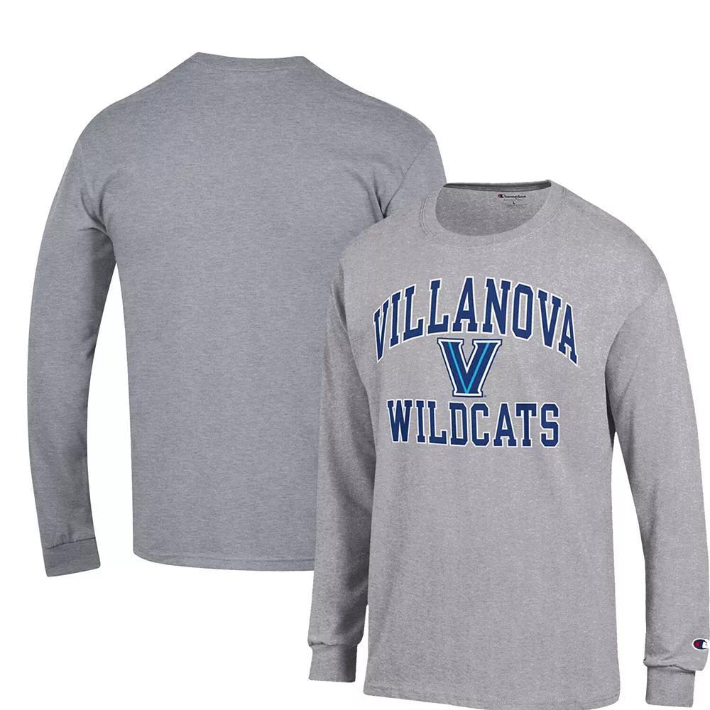 Men's Champion Heather Gray Villanova Wildcats High Motor Long Sleeve T-Shirt, Size: 2XL, Grey Product Image