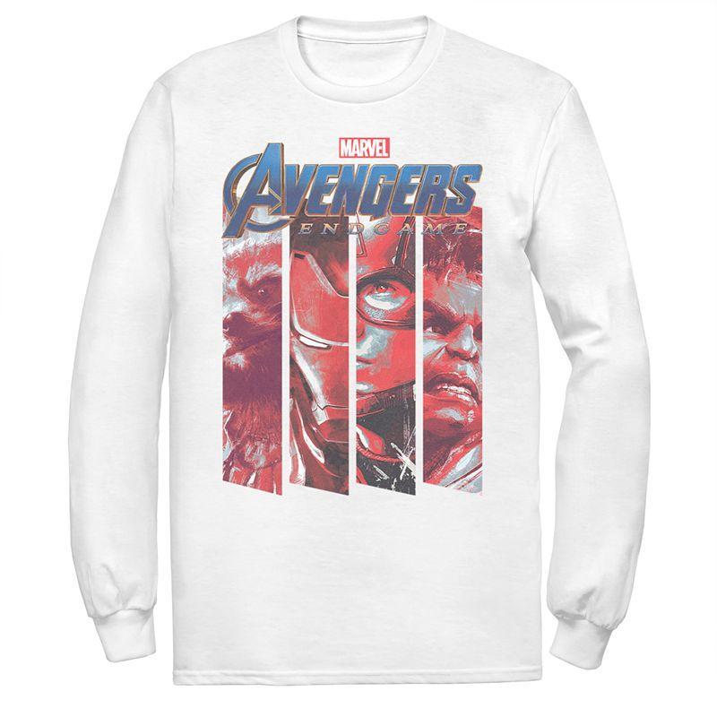 Men's Marvel Avengers Endgame Action Panel Tee, Size: Medium, White Product Image