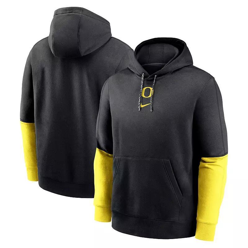Oregon Ducks Sideline Team Issue Club Nike Men's College Pullover Hoodie Product Image
