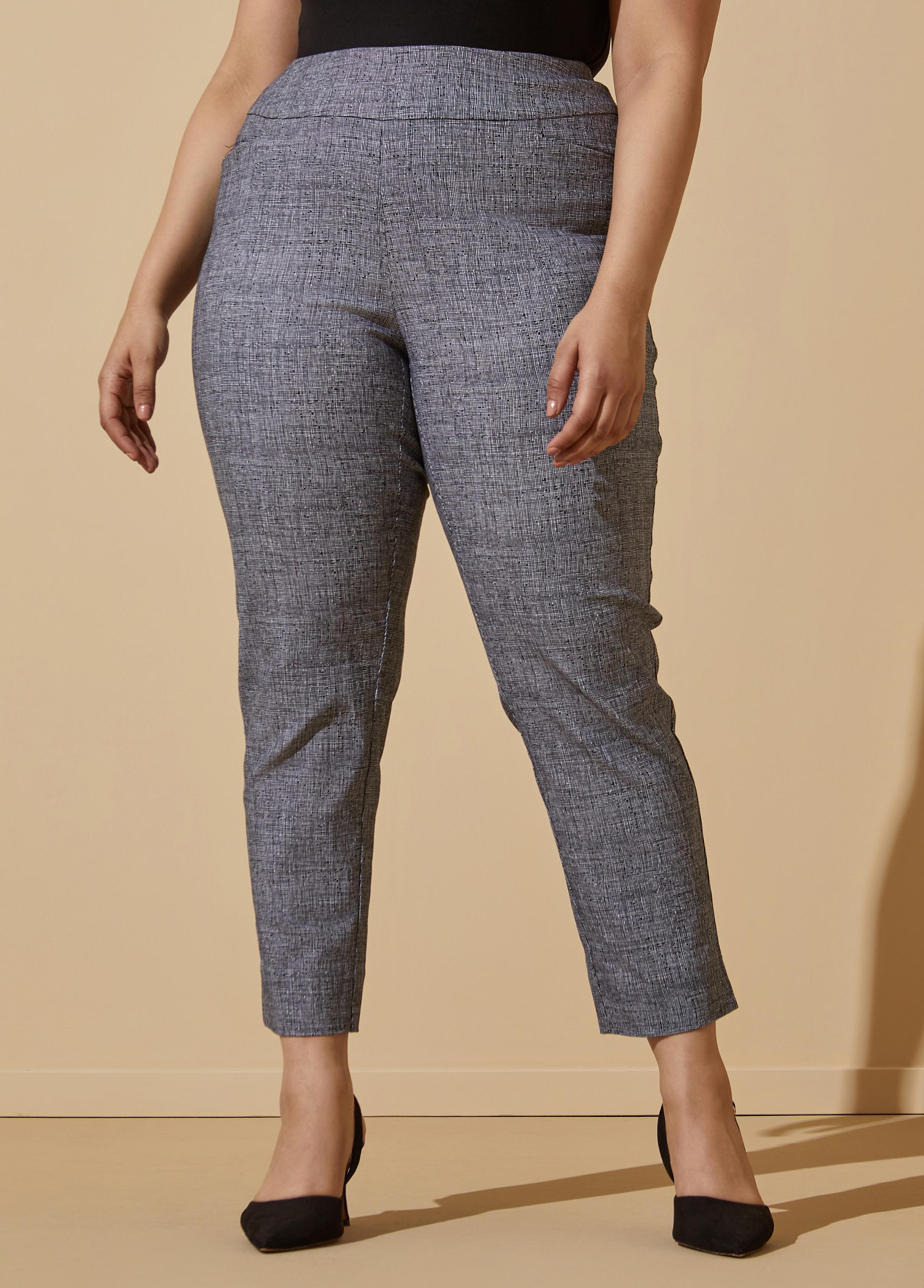Textured Stretch Twill Ankle Pants Product Image