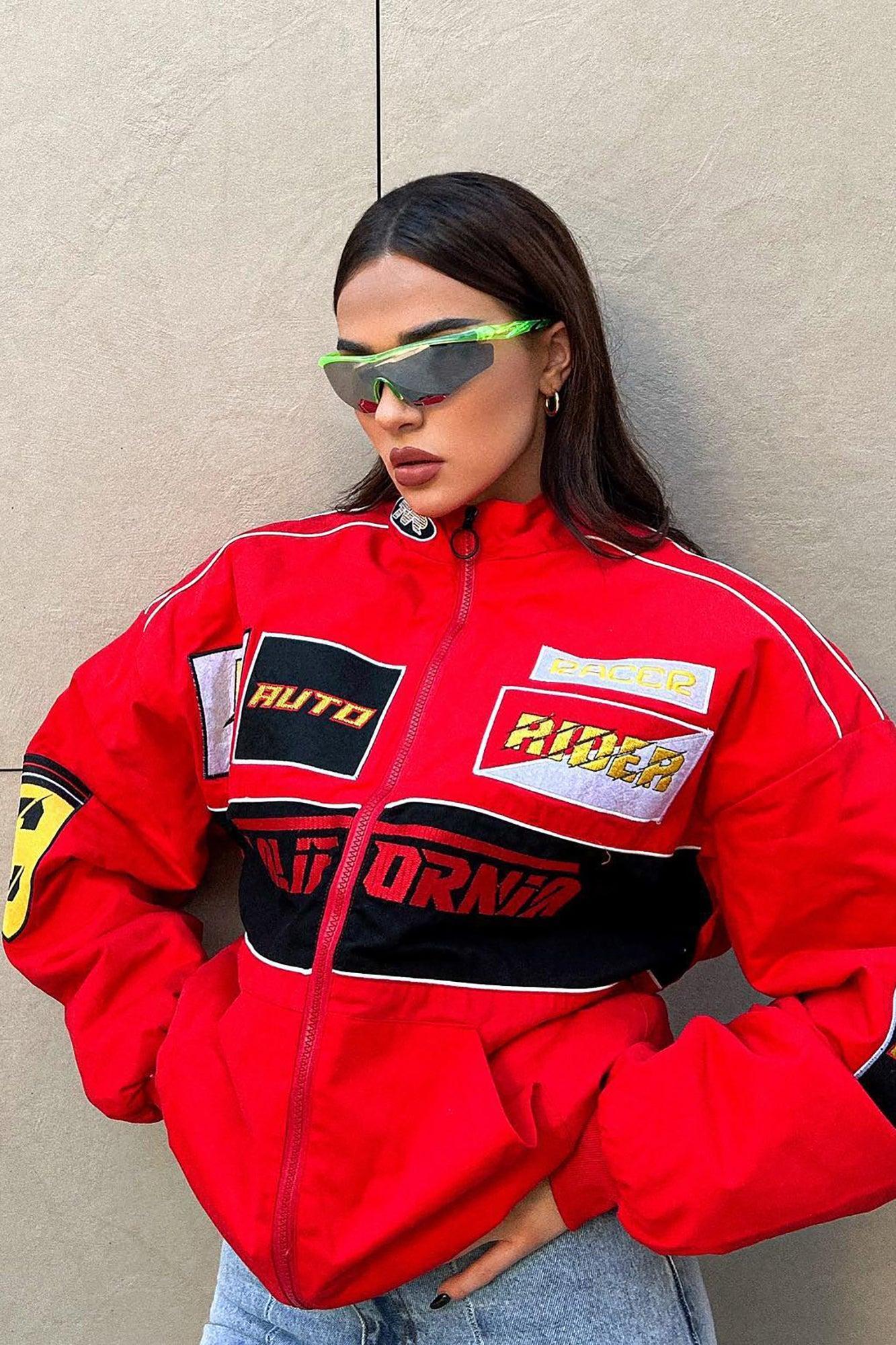 Racing Cali Bomber Jacket - Red Product Image
