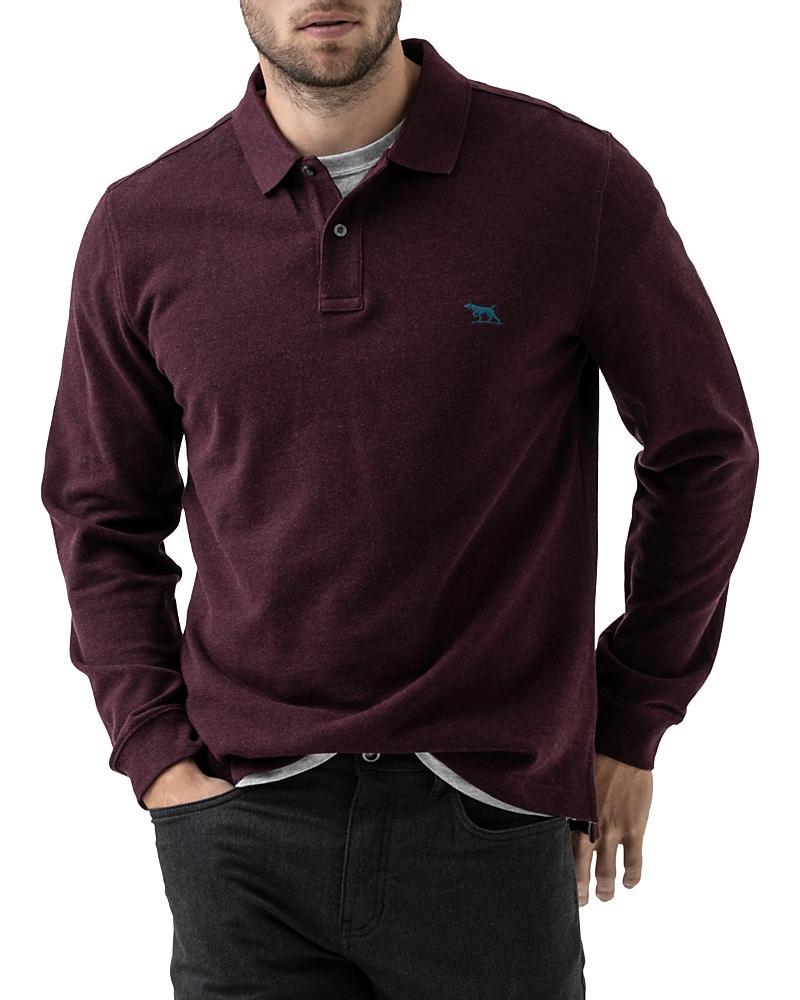 Mens Long-Sleeve Pique Polo Shirt Product Image