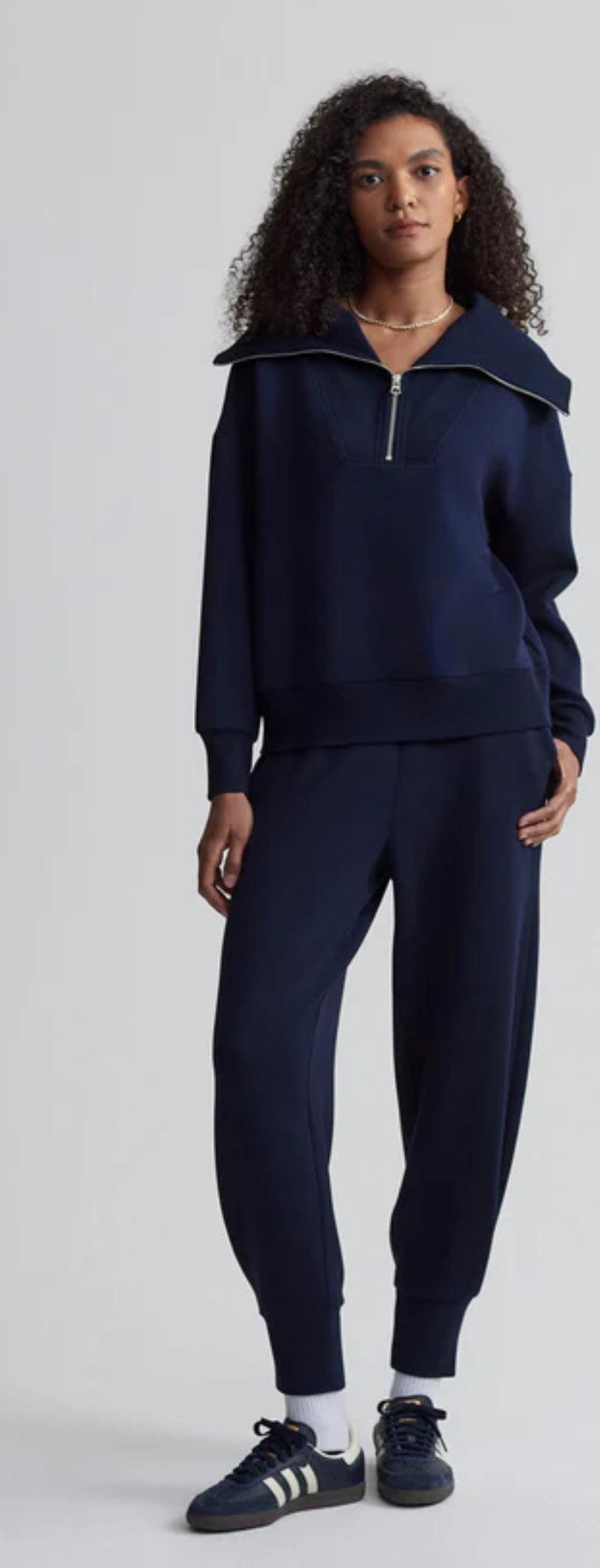 Catherine Half Zip Sweat Navy Product Image