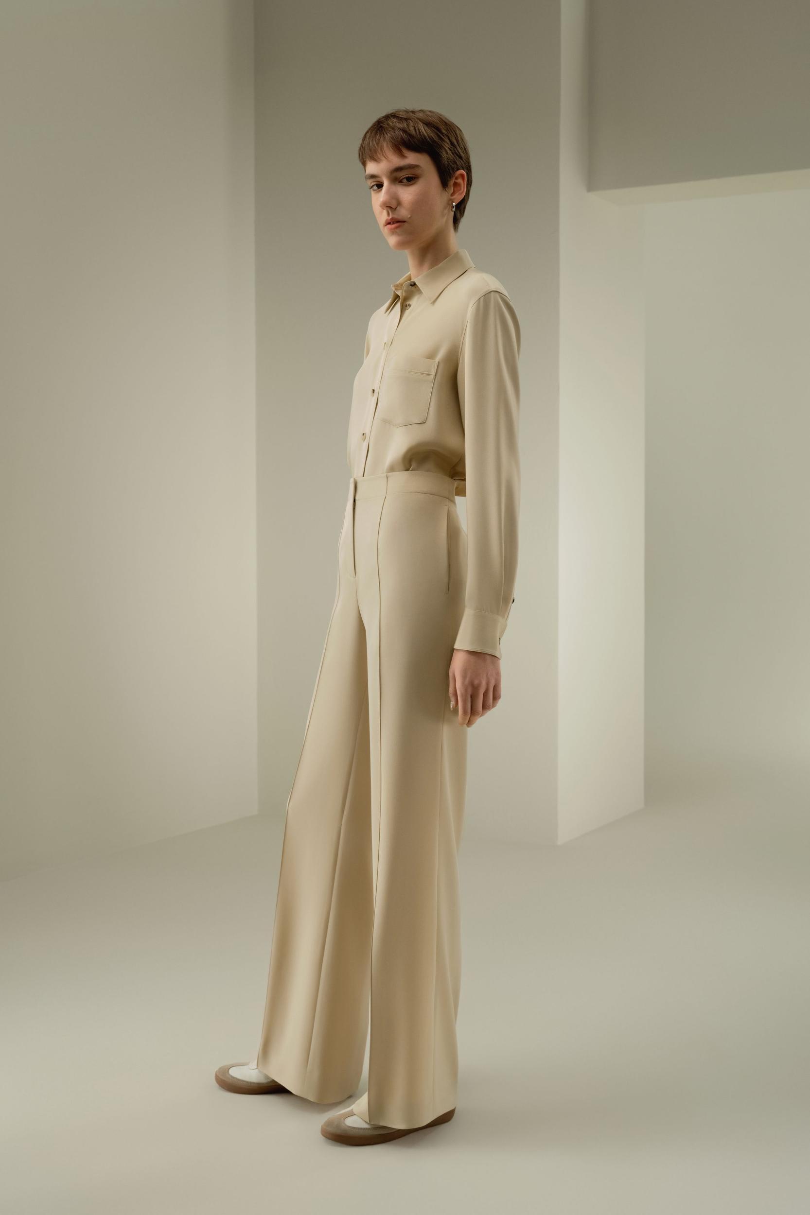 Minimalist Silk Crêpe Pant Product Image