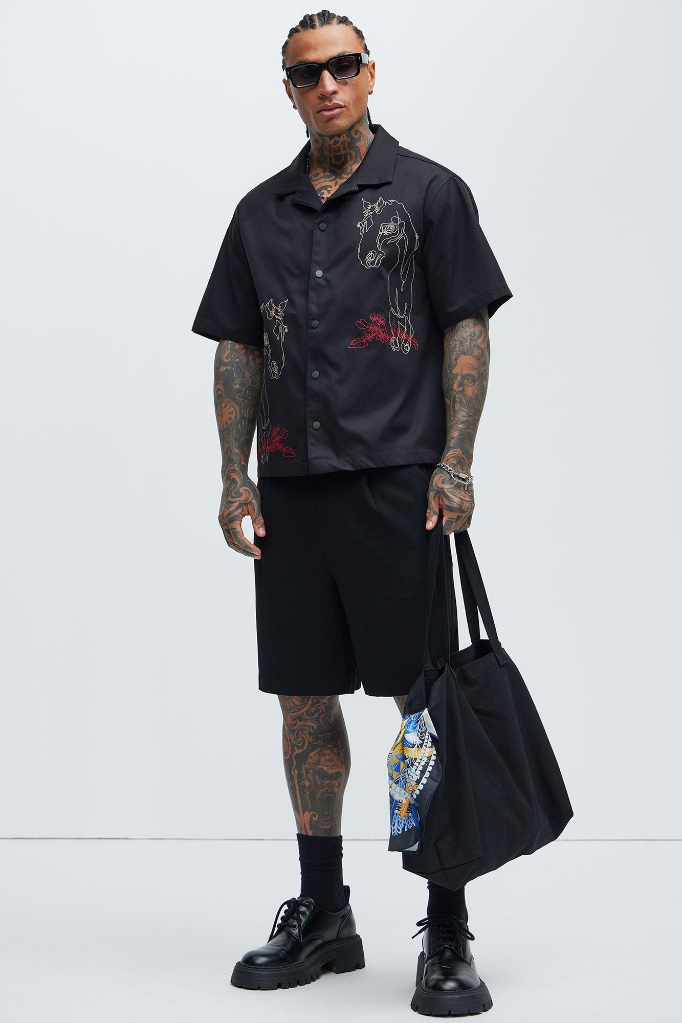 Barnes Embroidery Shirt - Black Product Image