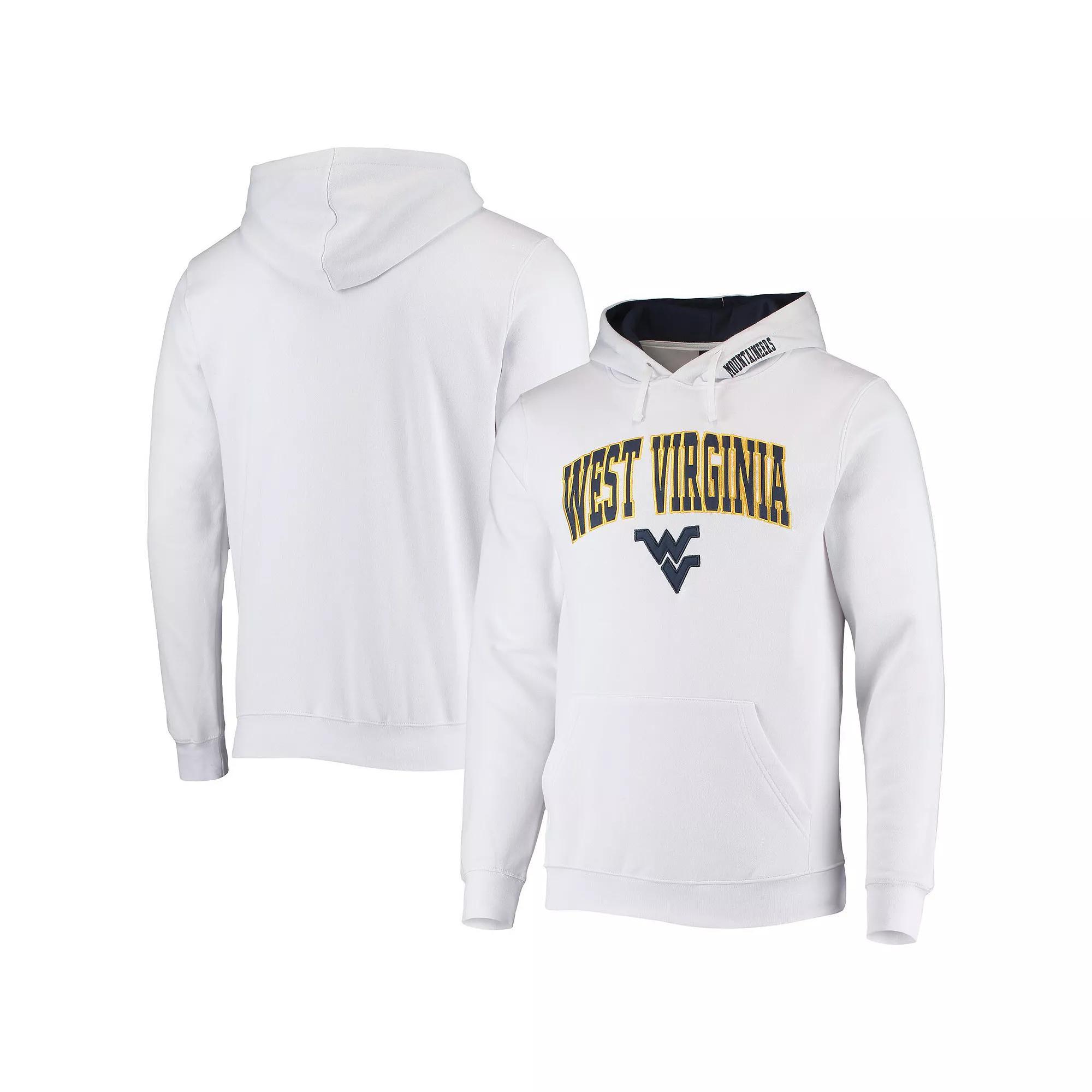 Men's Colosseum White West Virginia Mountaineers Arch & Logo 3.0 Pullover Hoodie, Size: Large Product Image