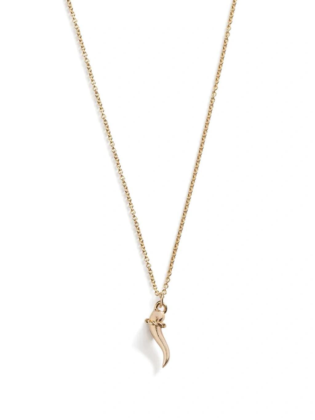 DOLCE & GABBANA Curved Pendant Necklace In Gold Product Image
