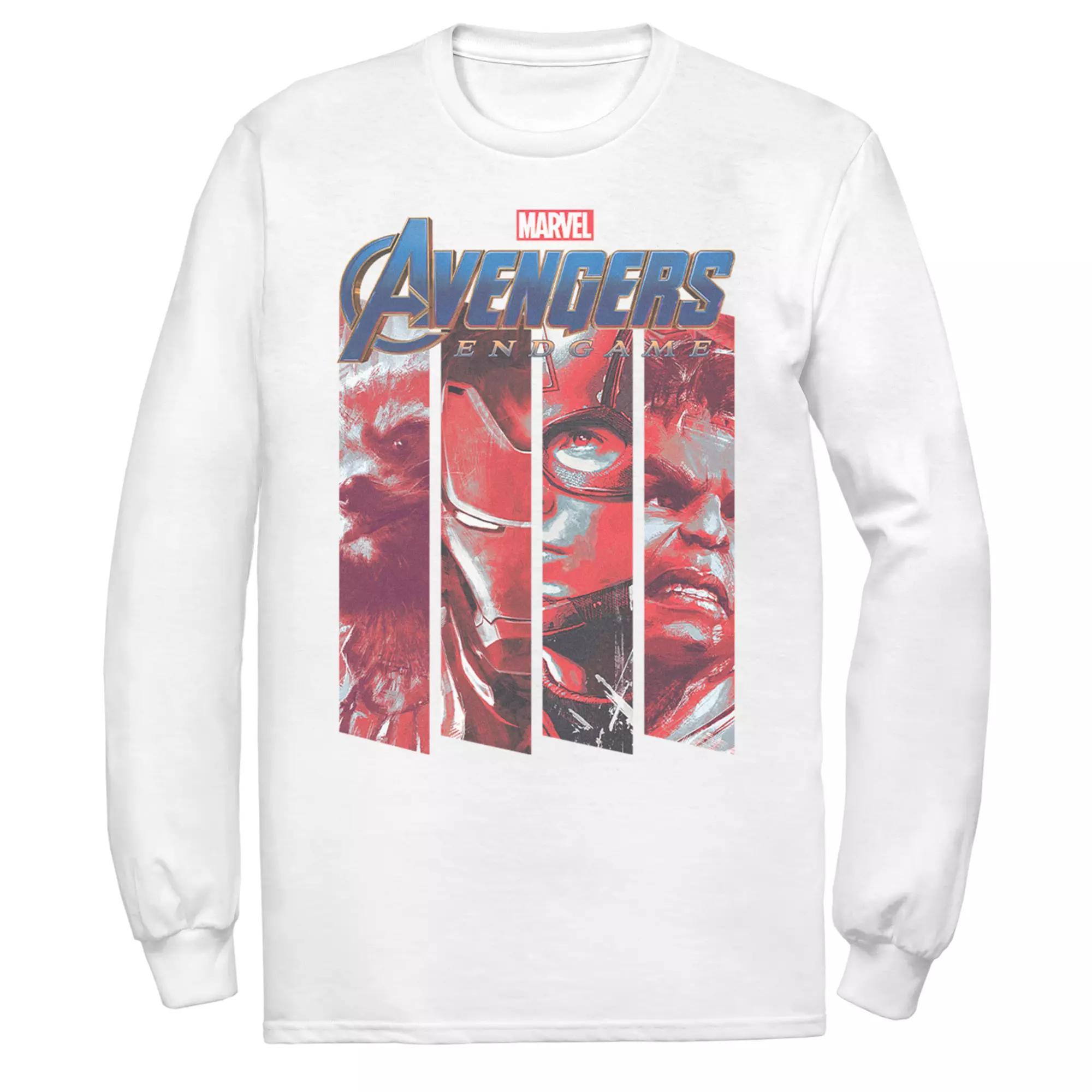 Men's Marvel Avengers Endgame Action Panel Tee, Size: Medium, White Product Image