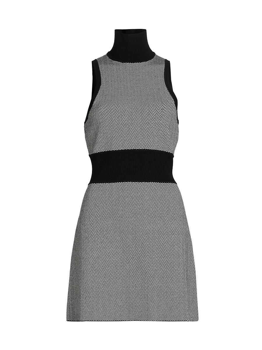 Womens Shelby Herringbone Mock Turtleneck Dress Product Image