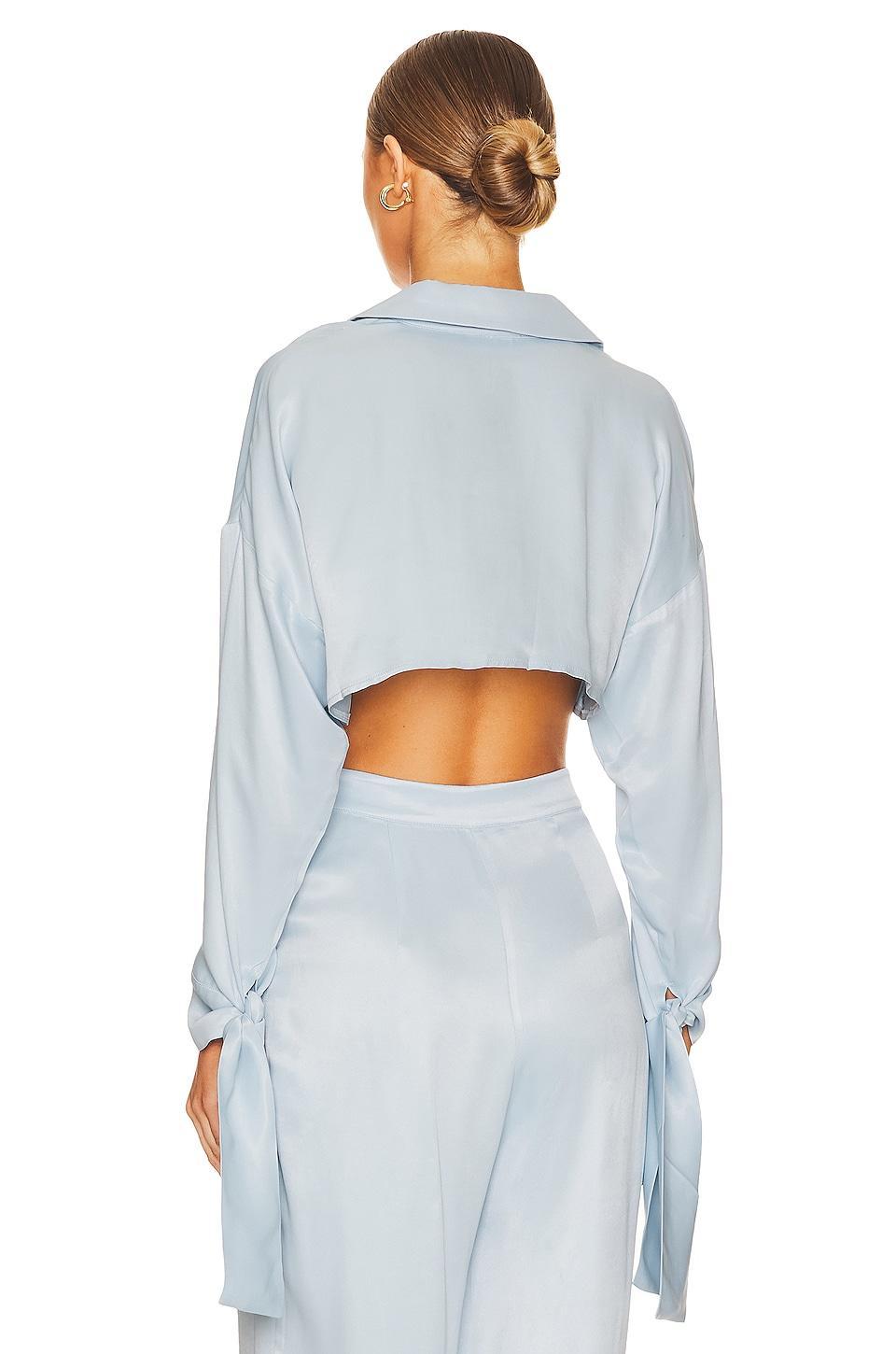 x REVOLVE Tie Detail Crop Shirt SELMACILEK Product Image