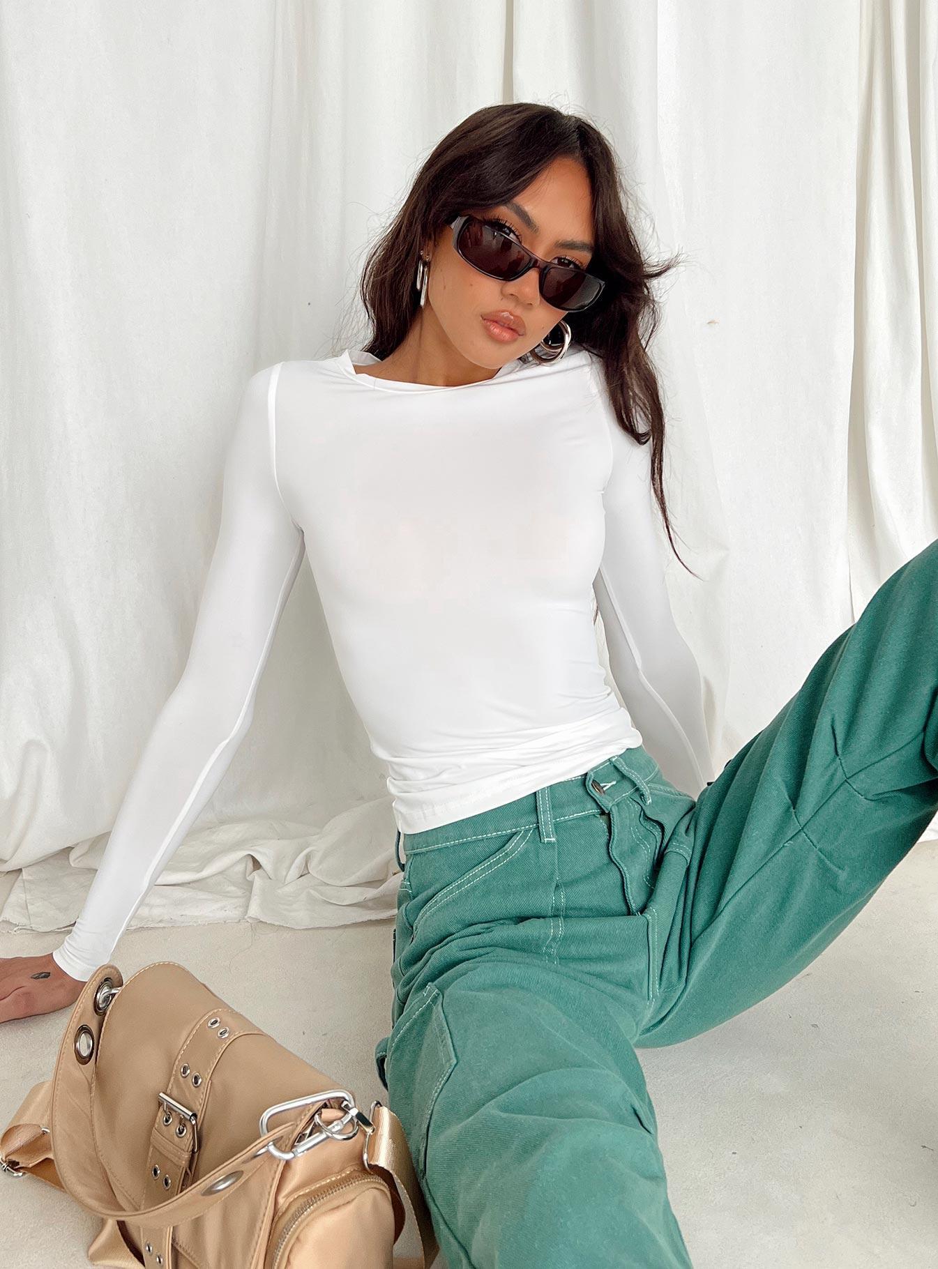 Arnim Long Sleeve Top White Product Image