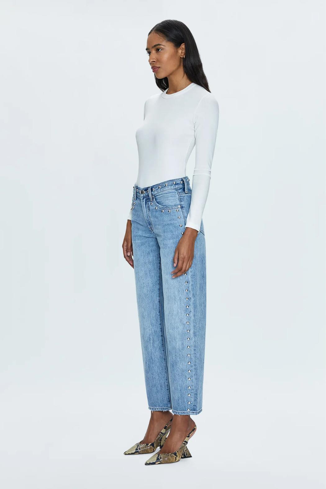 "Lexi" Studded Straight Jean Product Image