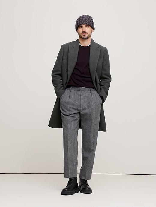 Italian Melton Double-Breasted Topcoat Product Image