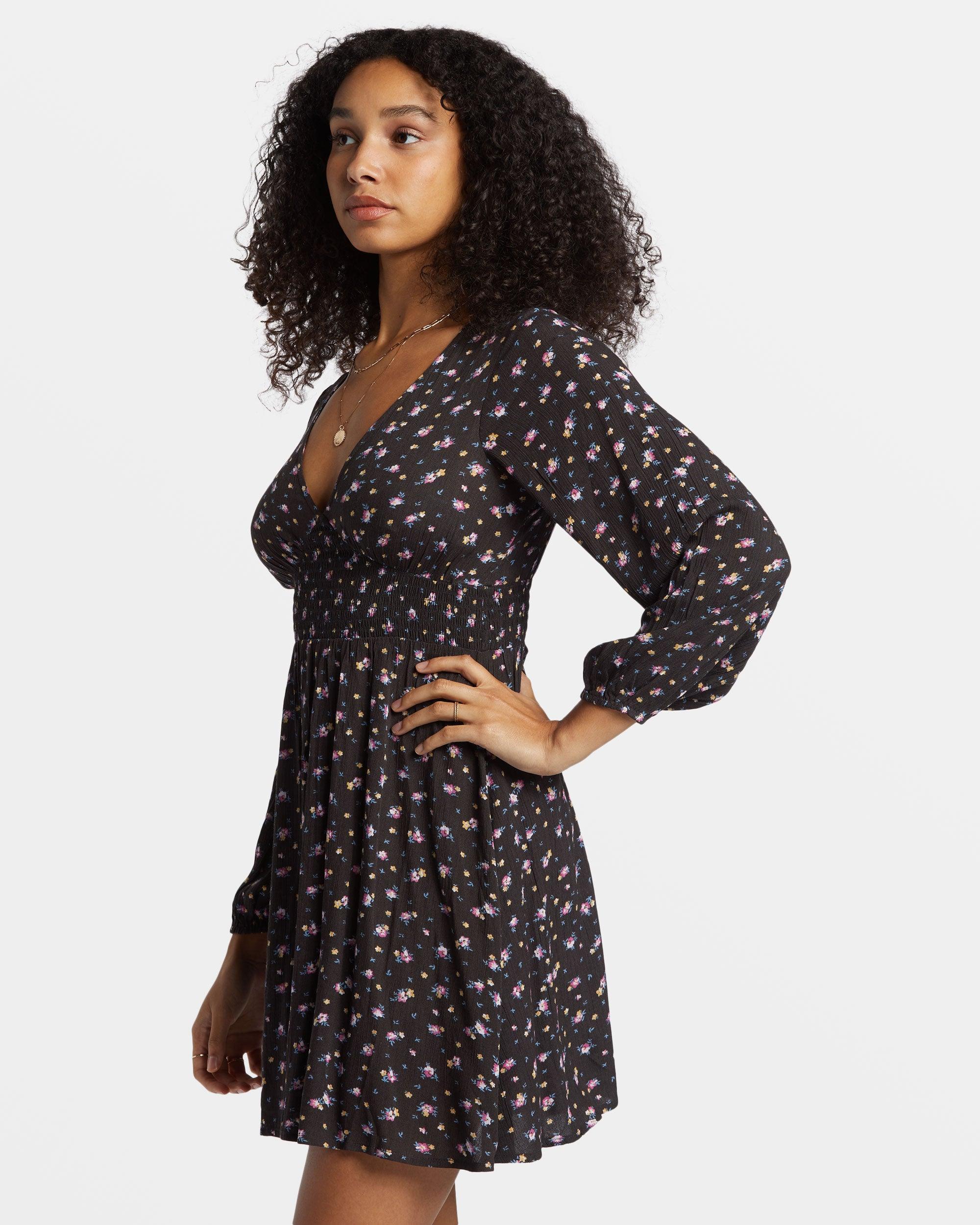 In Ur Dreams Long-Sleeve Mini Dress - Black Sands Female Product Image