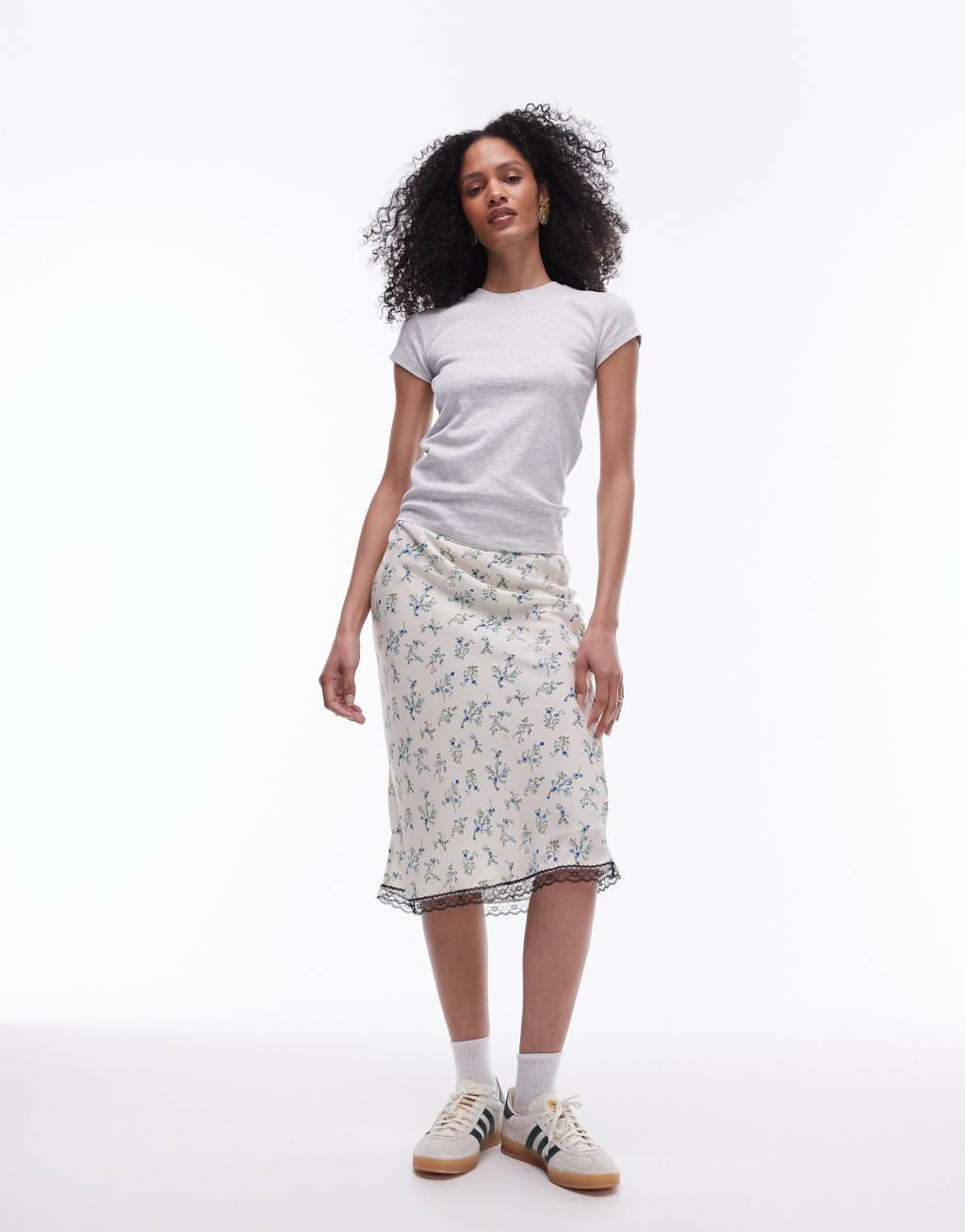 Topshop everyday tee in heather gray  Product Image