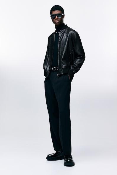 Regular-Fit Sequined Bomber Jacket Product Image