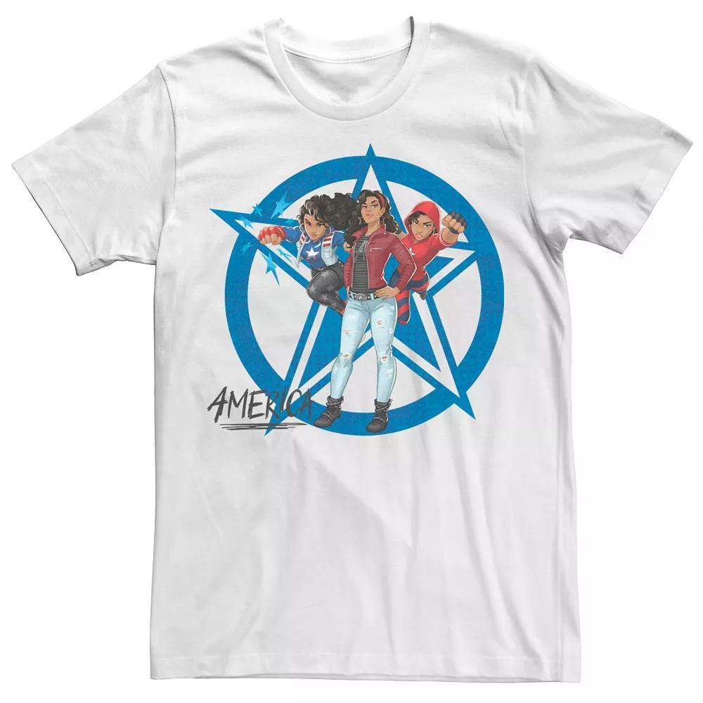 Men's Marvel Rising Secret Warriors Miss America Symbol Collage Graphic Tee, Size: Large, White Product Image