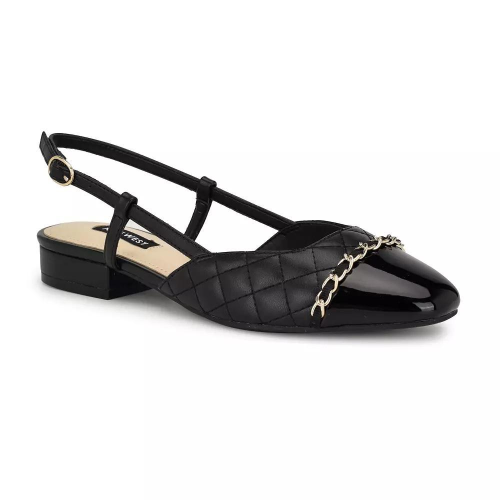 Nine West Charme Womens Slingback Almond Toe Dress Flats Product Image