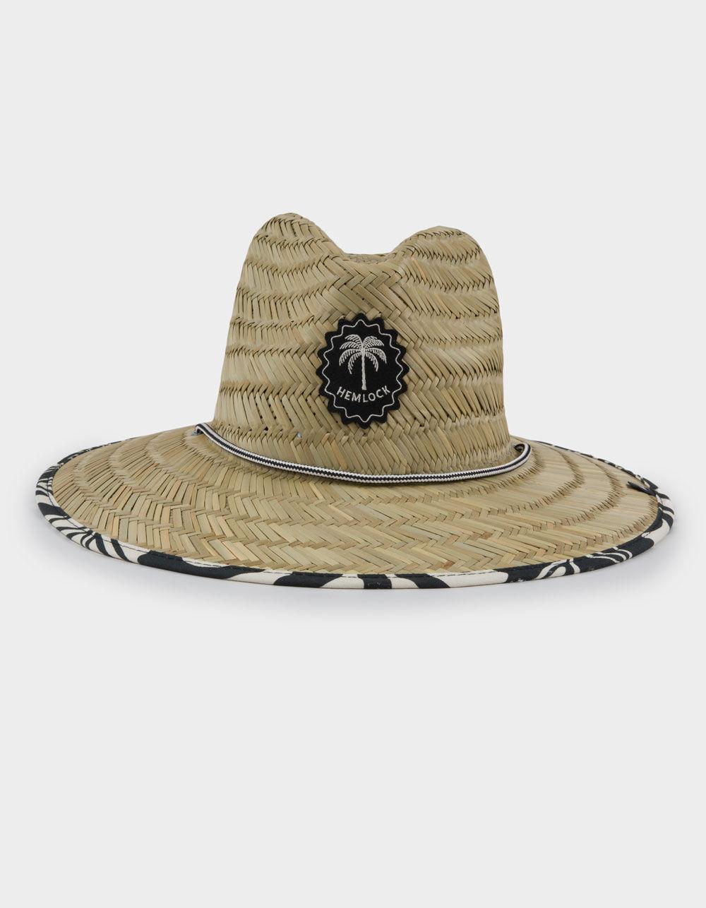 HEMLOCK HAT CO. Signature Straw Lifeguard Hat - BROWN COMBO Product Image