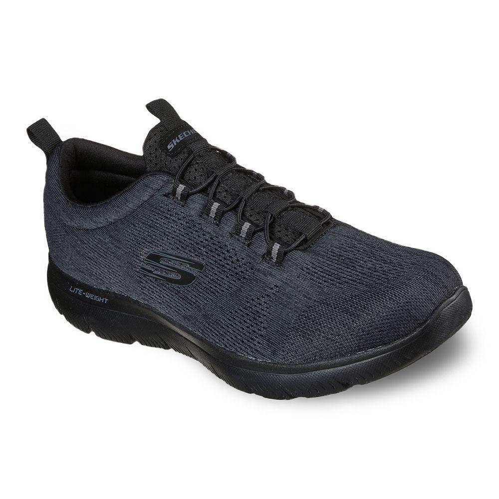 Skechers® Summits Louvin Men's Sneakers, Size: 10 Wide, Black Product Image
