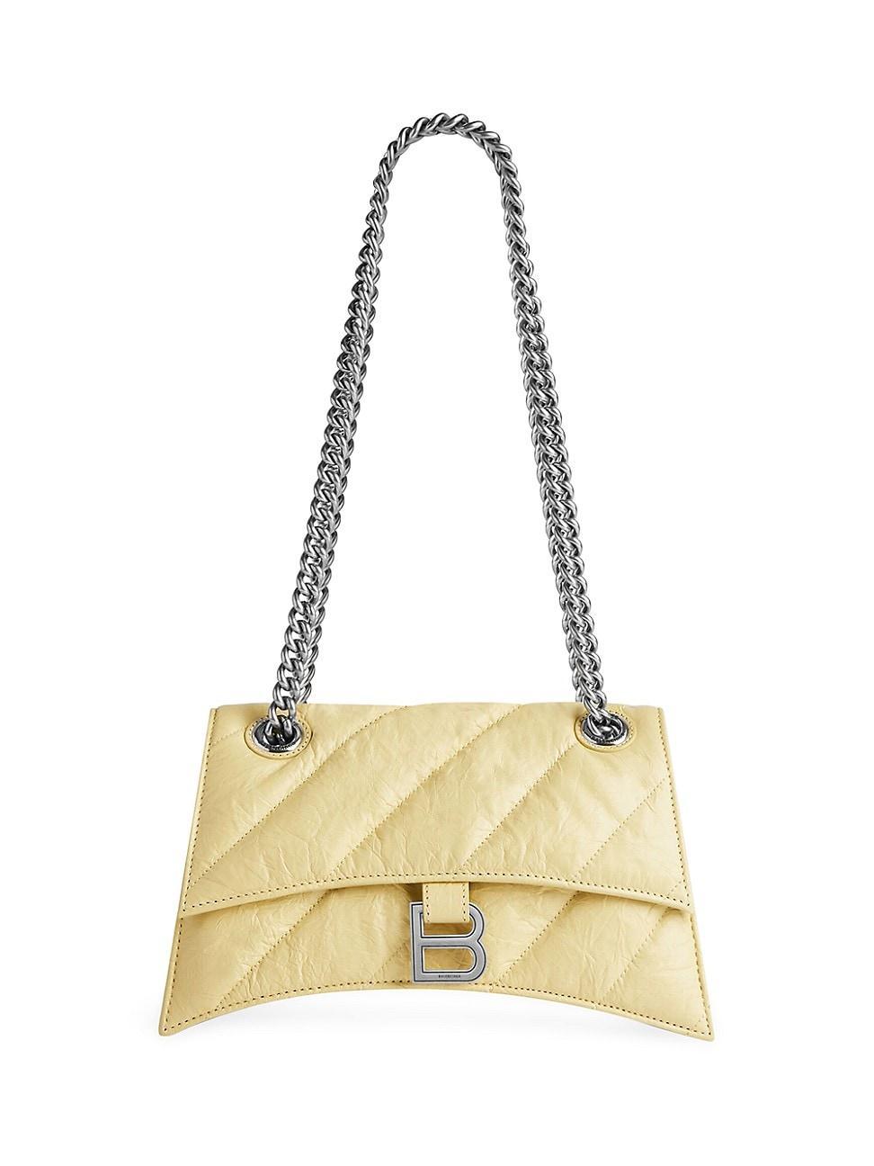 Womens Crush Small Chain Bag Metallized Quilted Product Image